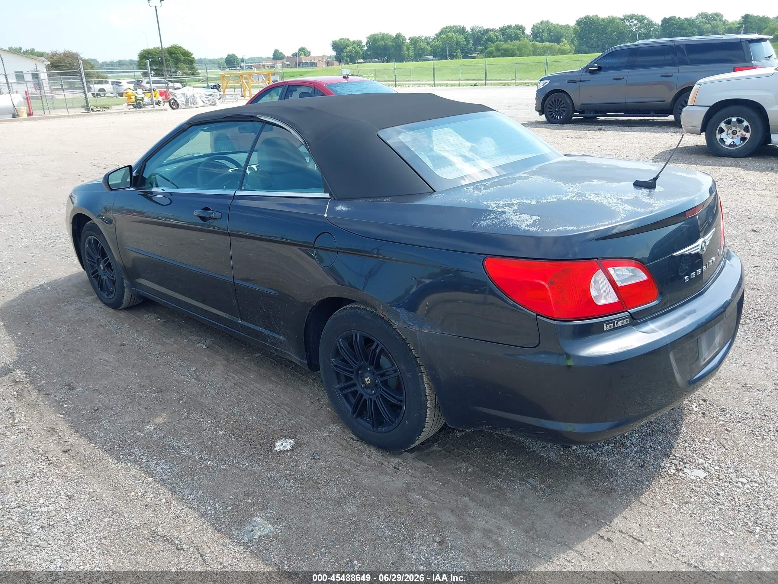 2008 Chrysler Sebring Lx Black vin: 1C3LC45K28N248078