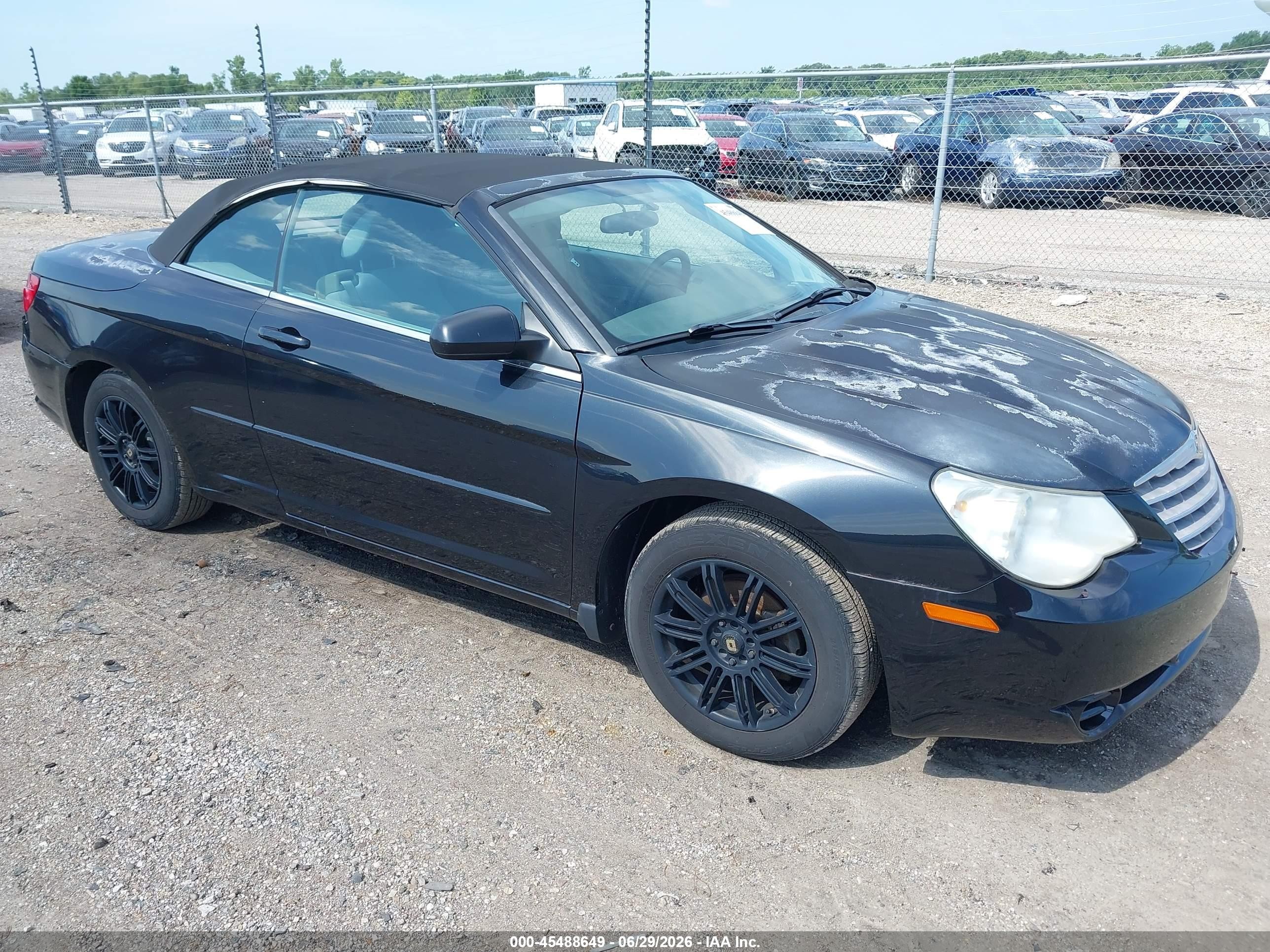 2008 Chrysler Sebring Lx Black vin: 1C3LC45K28N248078