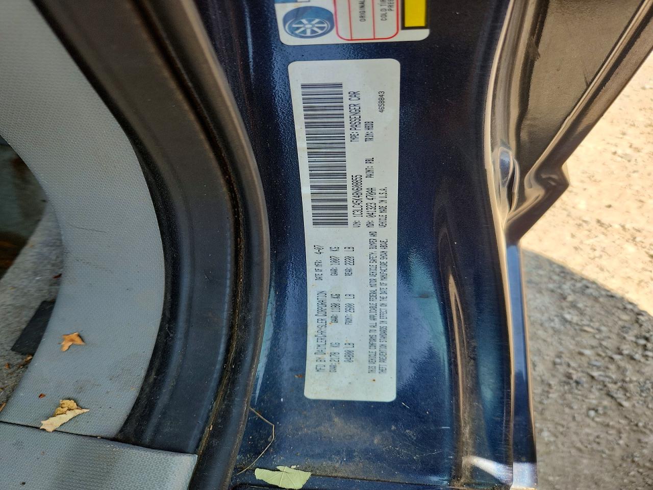 2008 Chrysler Sebring Blue vin: 1C3LC45K48N608855