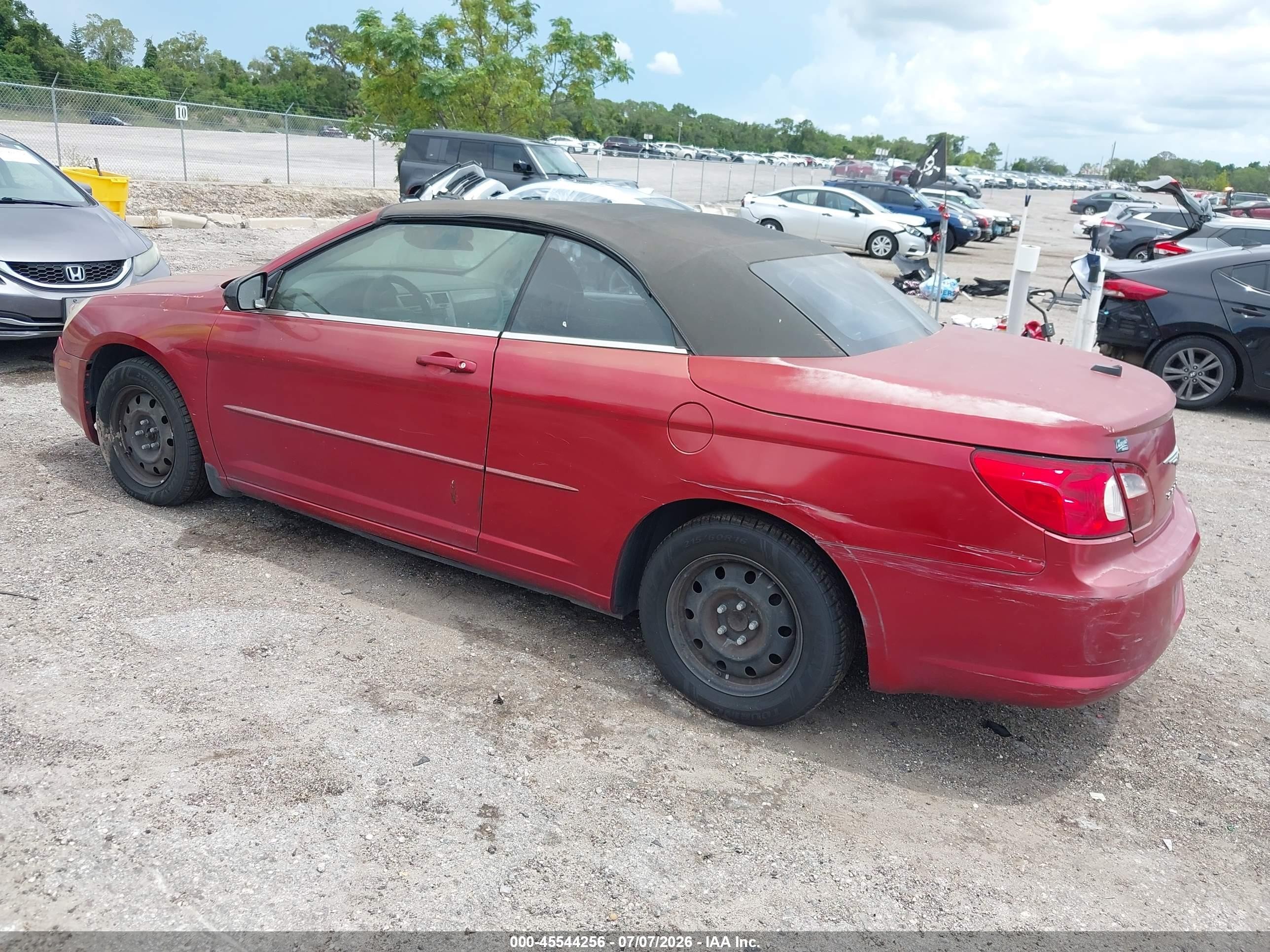 2008 Chrysler Sebring Lx Red vin: 1C3LC45K78N642854