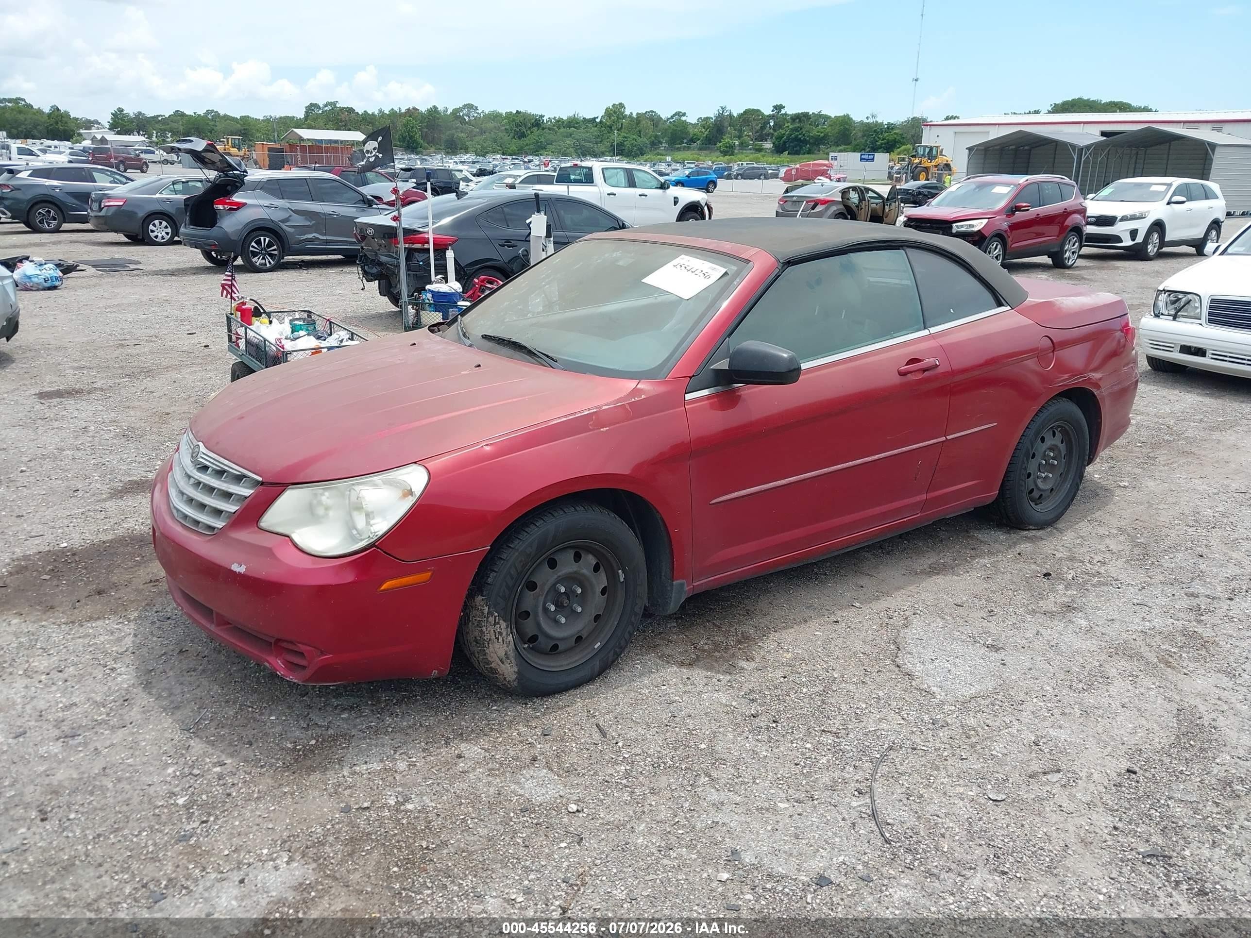 2008 Chrysler Sebring Lx Red vin: 1C3LC45K78N642854