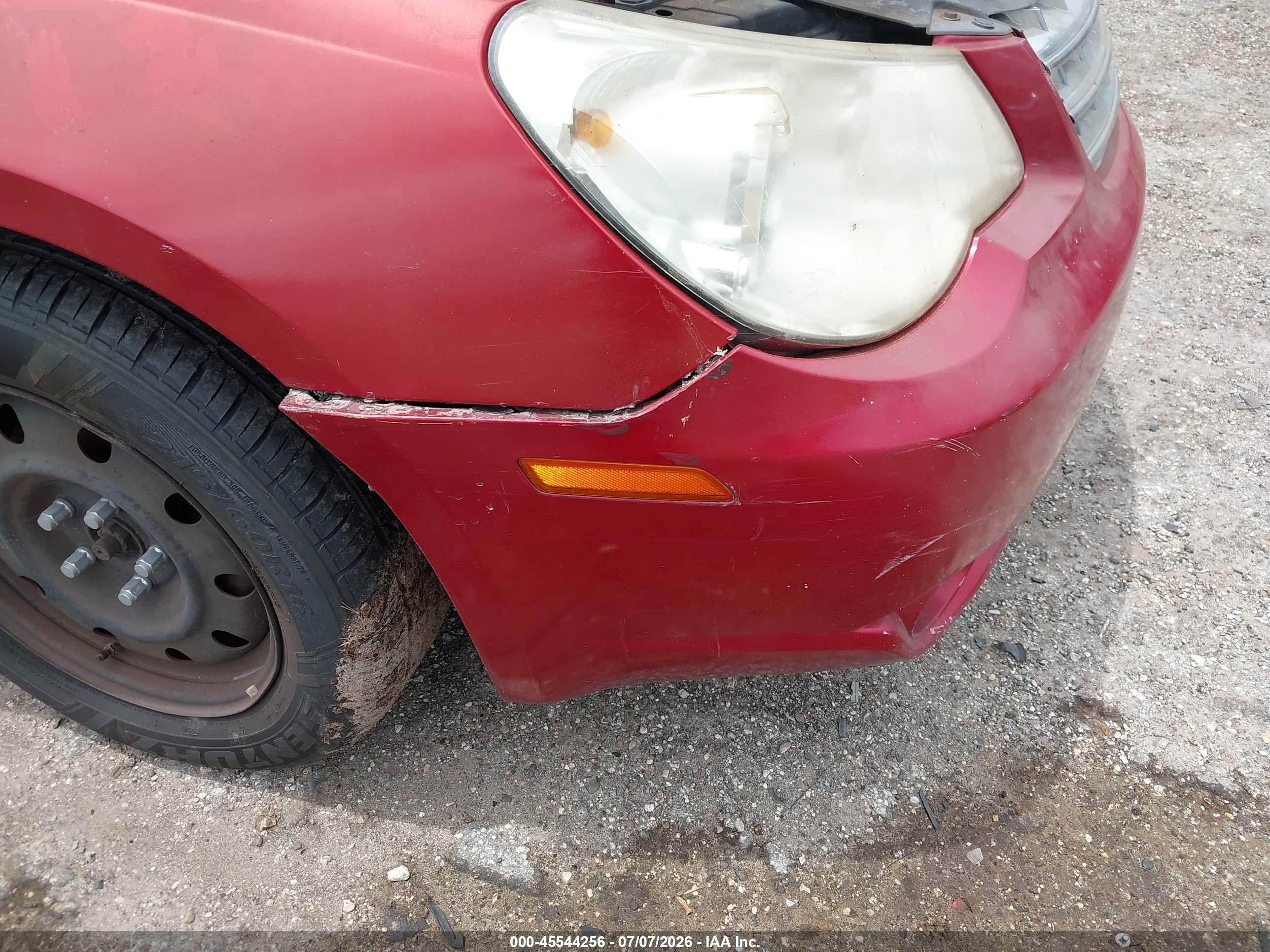 2008 Chrysler Sebring Lx Red vin: 1C3LC45K78N642854