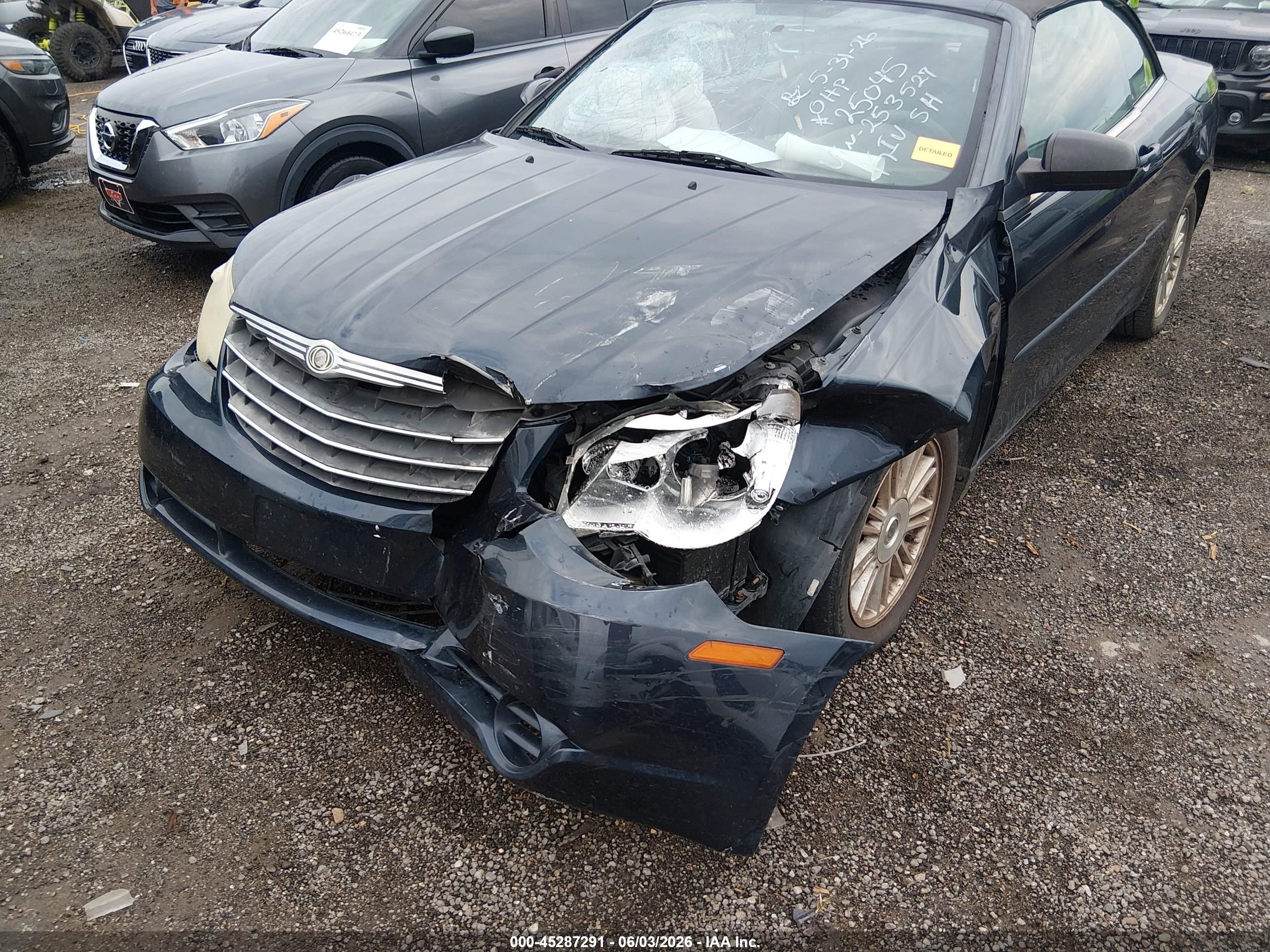2008 Chrysler Sebring Lx Blue vin: 1C3LC45K88N253527