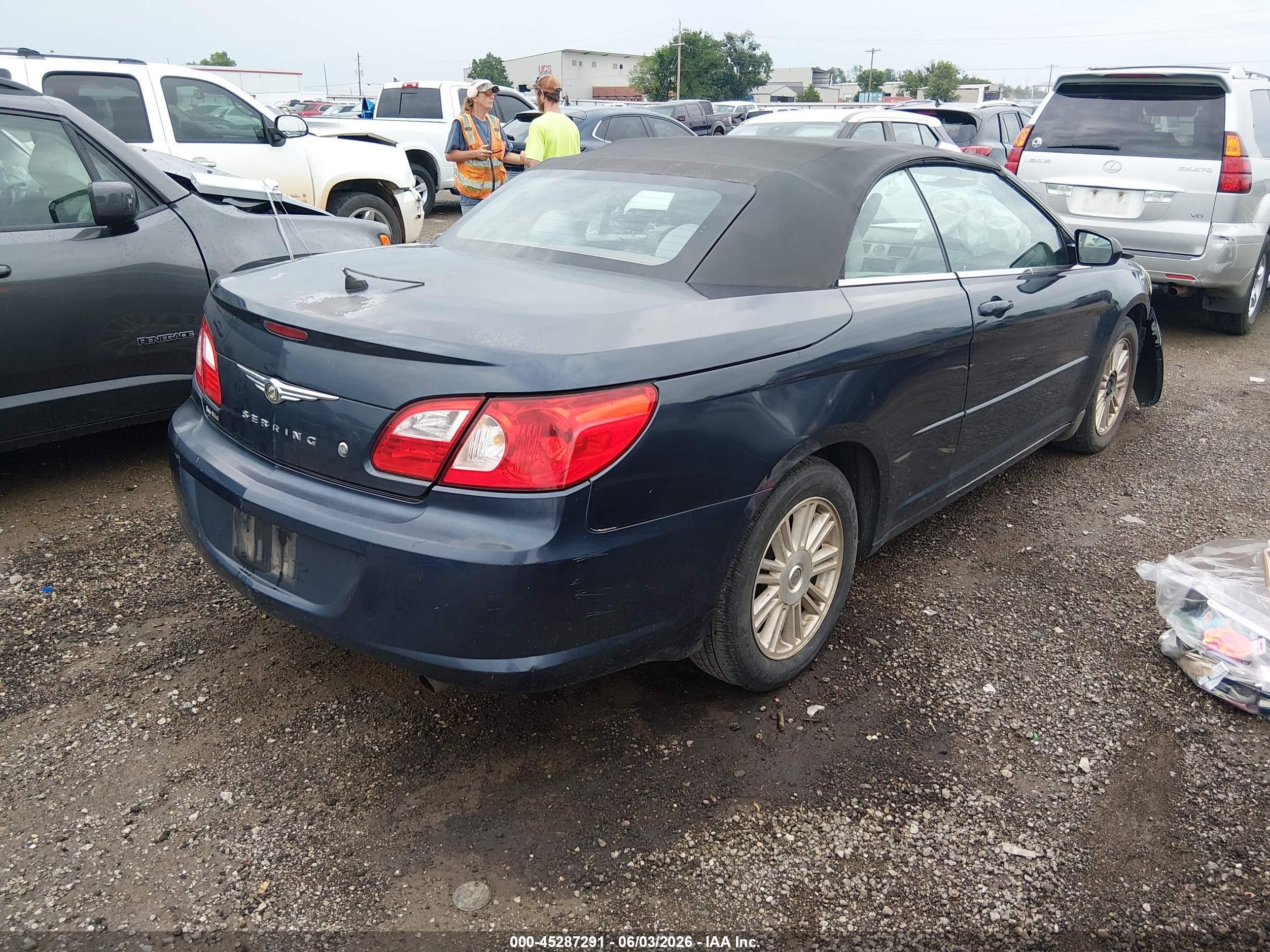 2008 Chrysler Sebring Lx Blue vin: 1C3LC45K88N253527