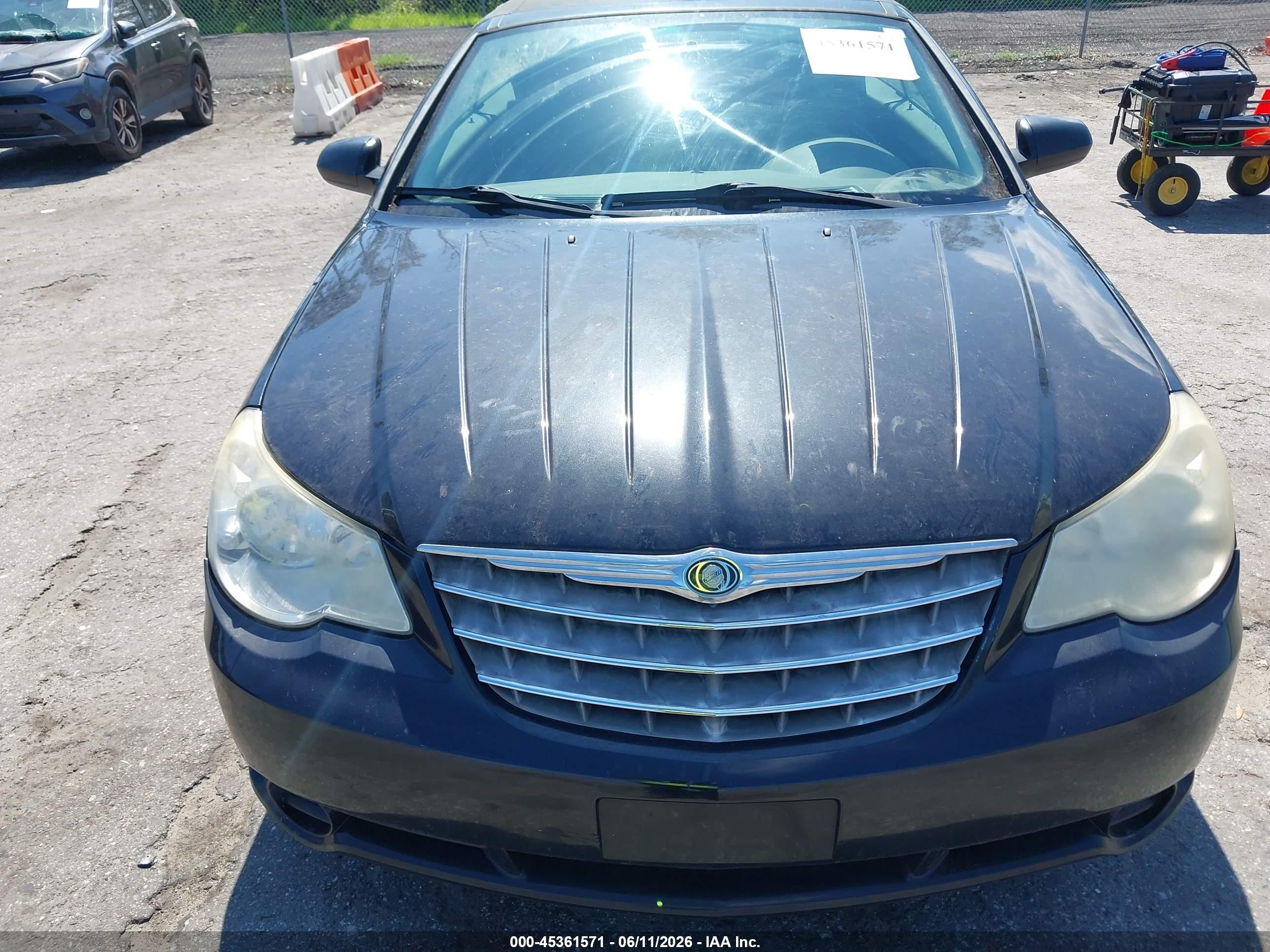 2008 Chrysler Sebring Lx Черный vin: 1C3LC45K88N296779