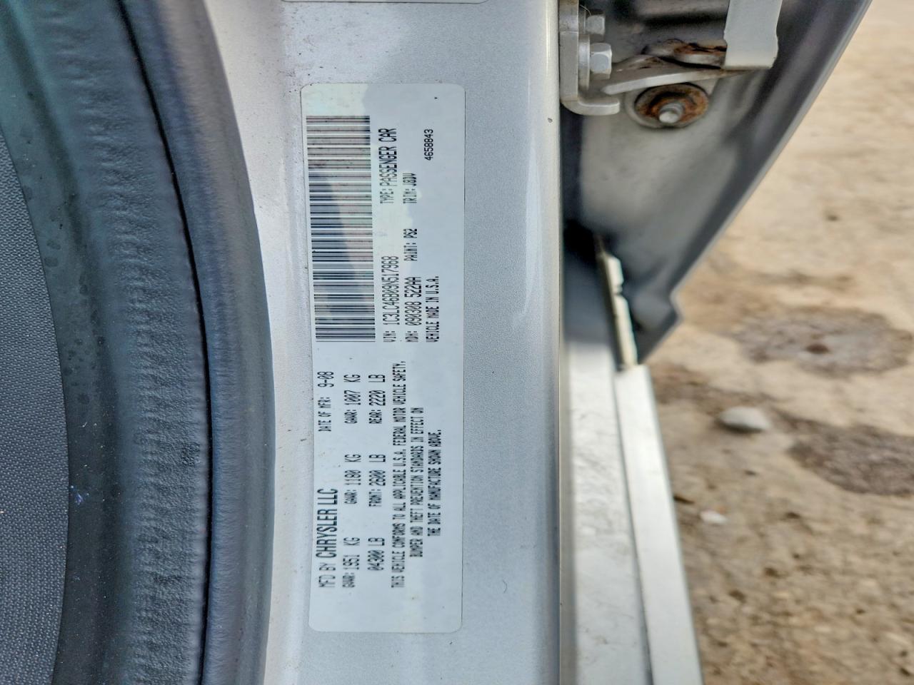2009 Chrysler Sebring Lx Серебряный vin: 1C3LC46B09N517968