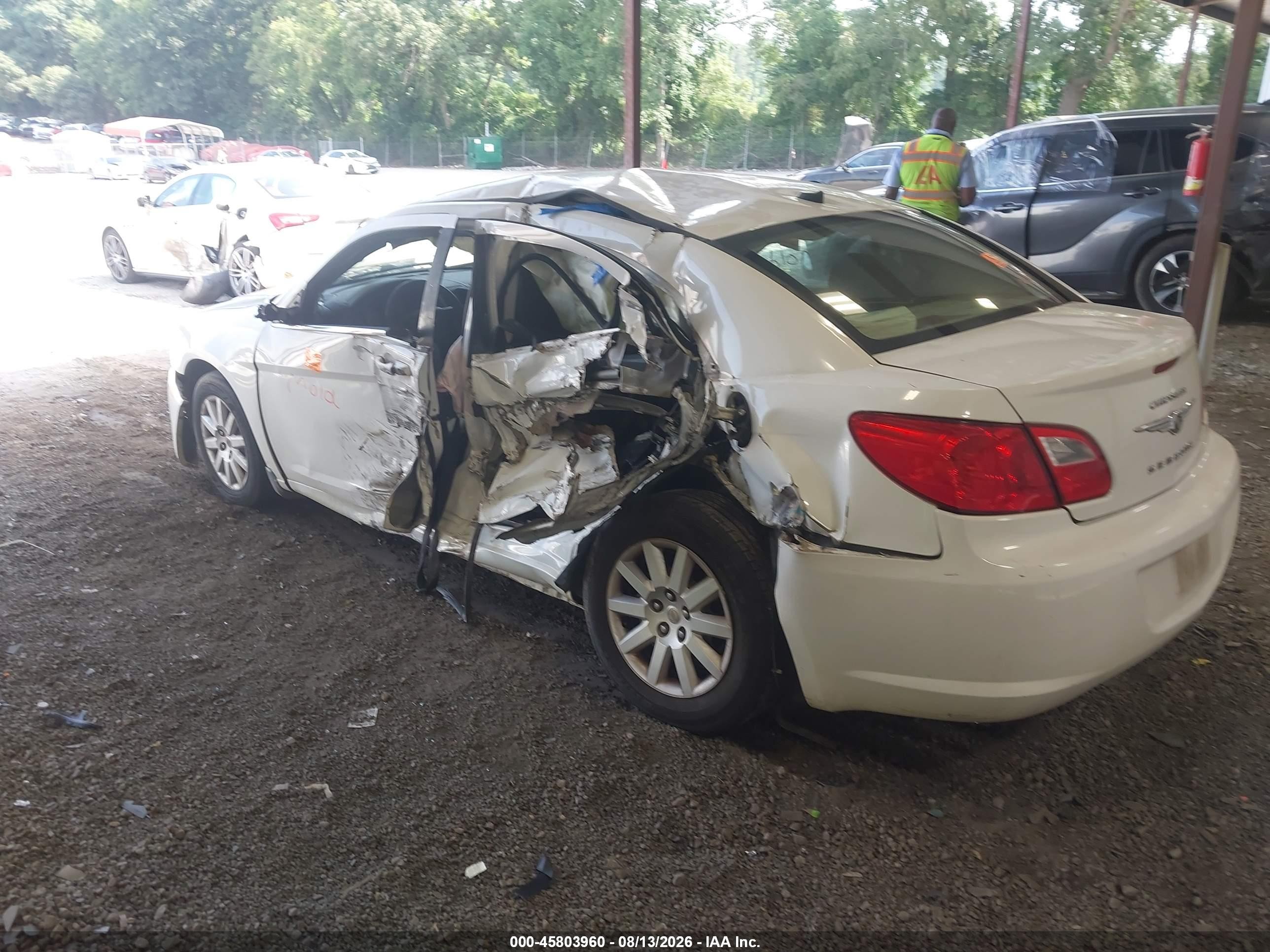 2009 Chrysler Sebring Lx White vin: 1C3LC46B19N558139