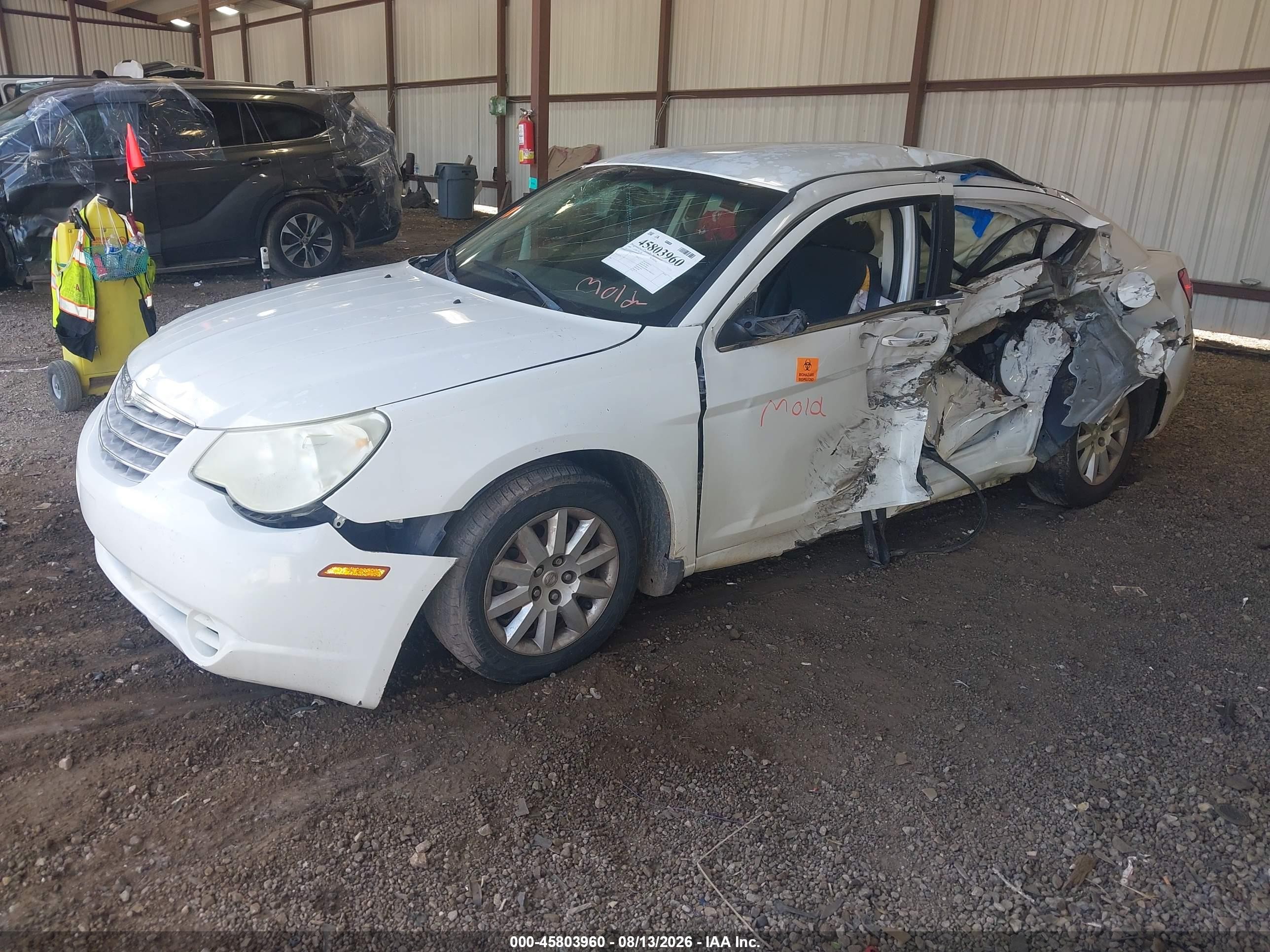 2009 Chrysler Sebring Lx White vin: 1C3LC46B19N558139