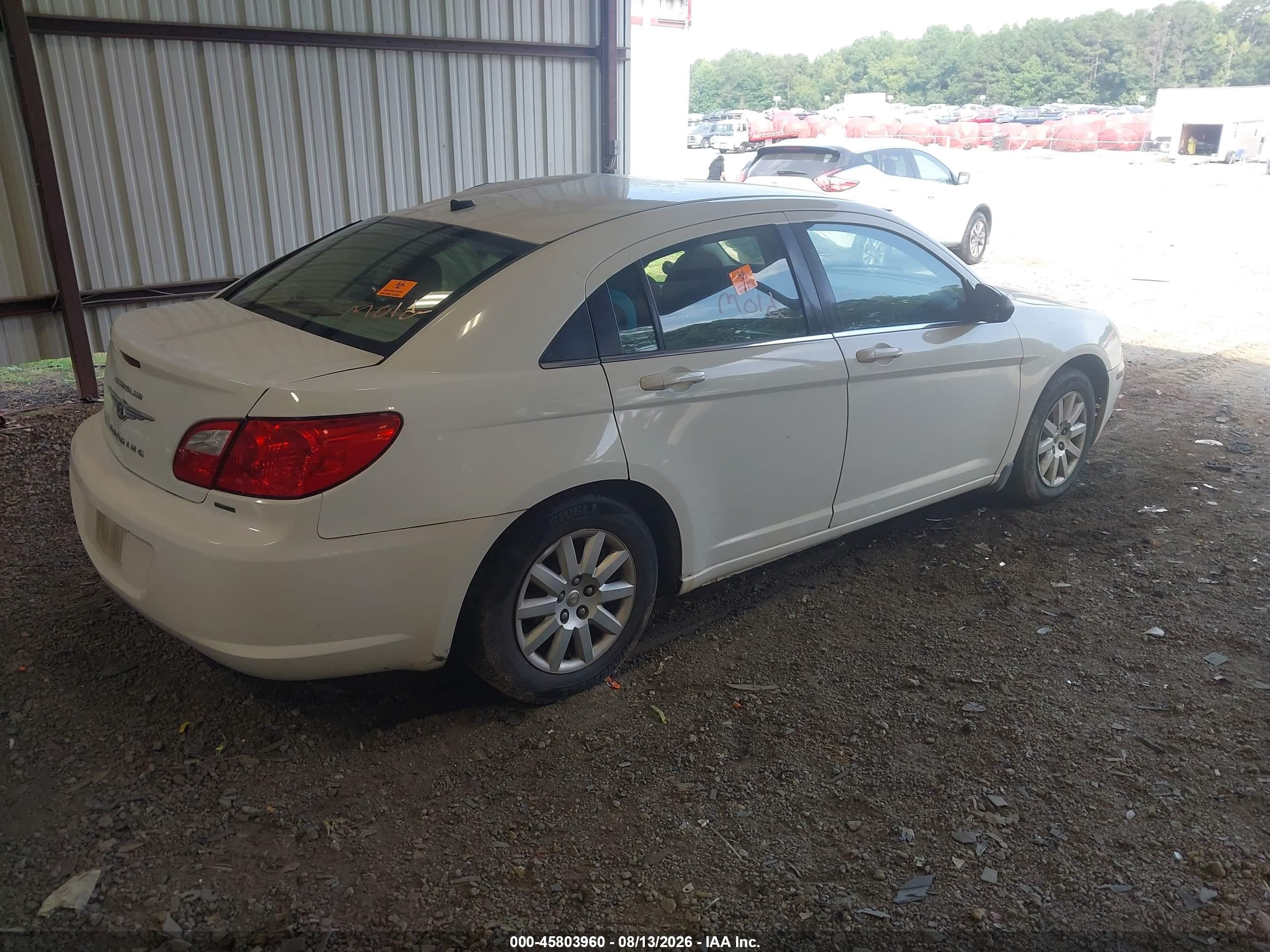 2009 Chrysler Sebring Lx White vin: 1C3LC46B19N558139