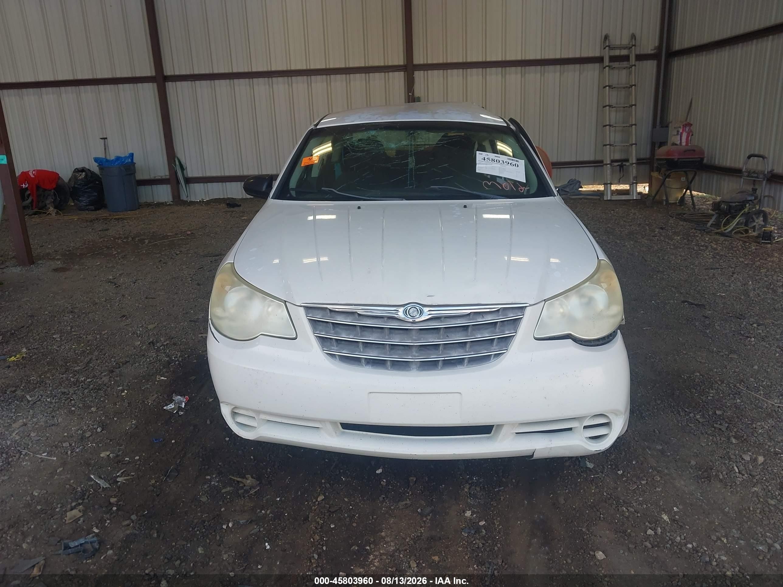 2009 Chrysler Sebring Lx White vin: 1C3LC46B19N558139