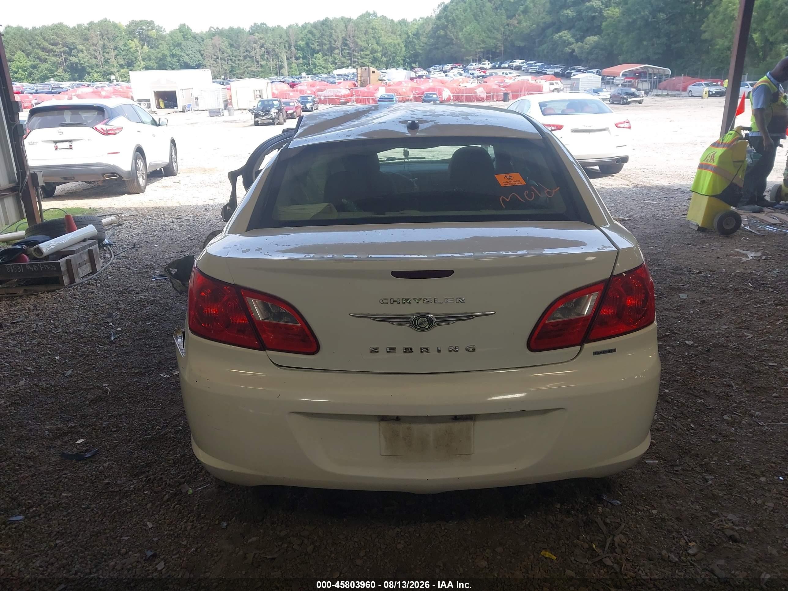 2009 Chrysler Sebring Lx White vin: 1C3LC46B19N558139