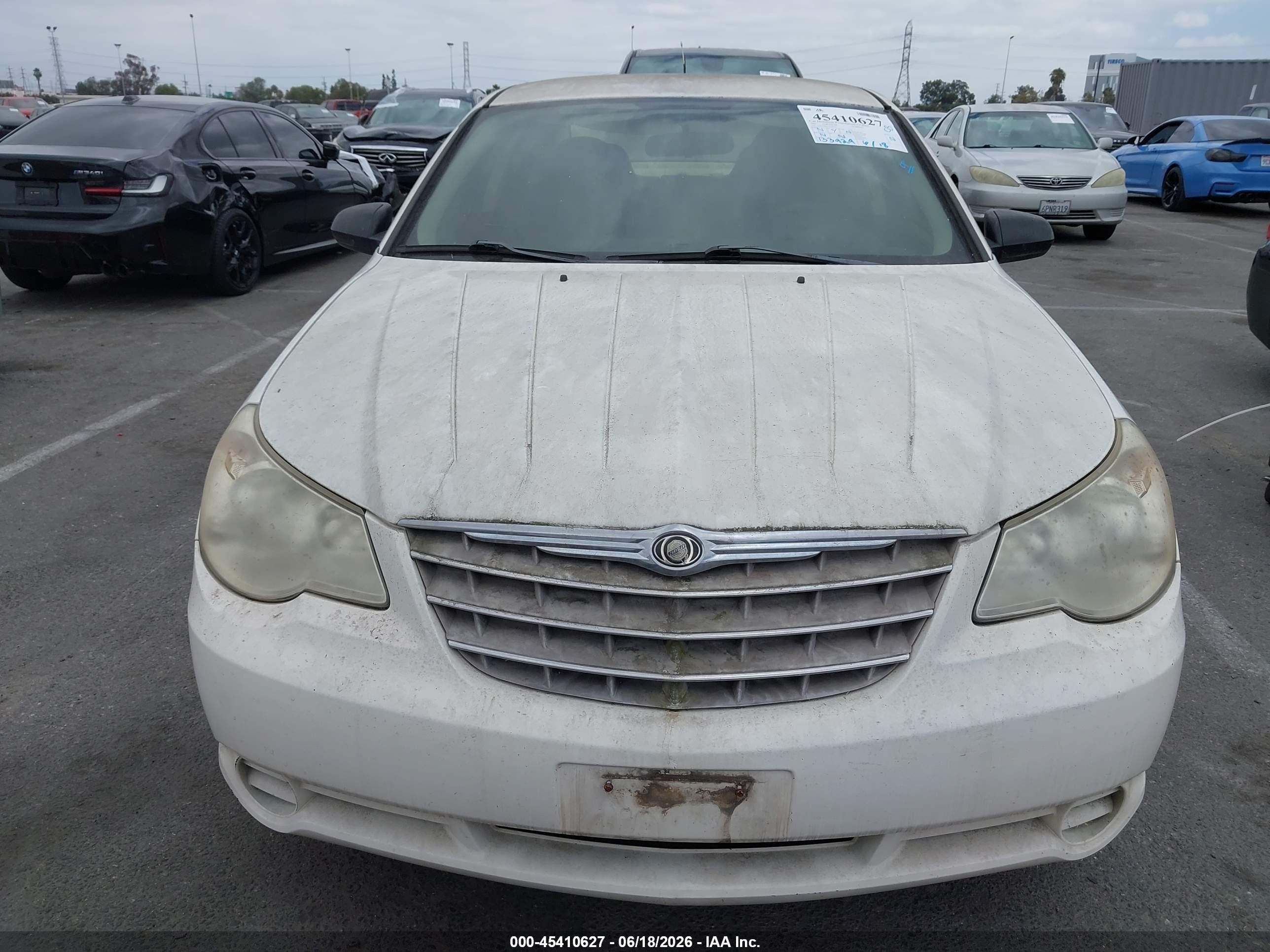 2009 Chrysler Sebring Lx White vin: 1C3LC46B29N514313