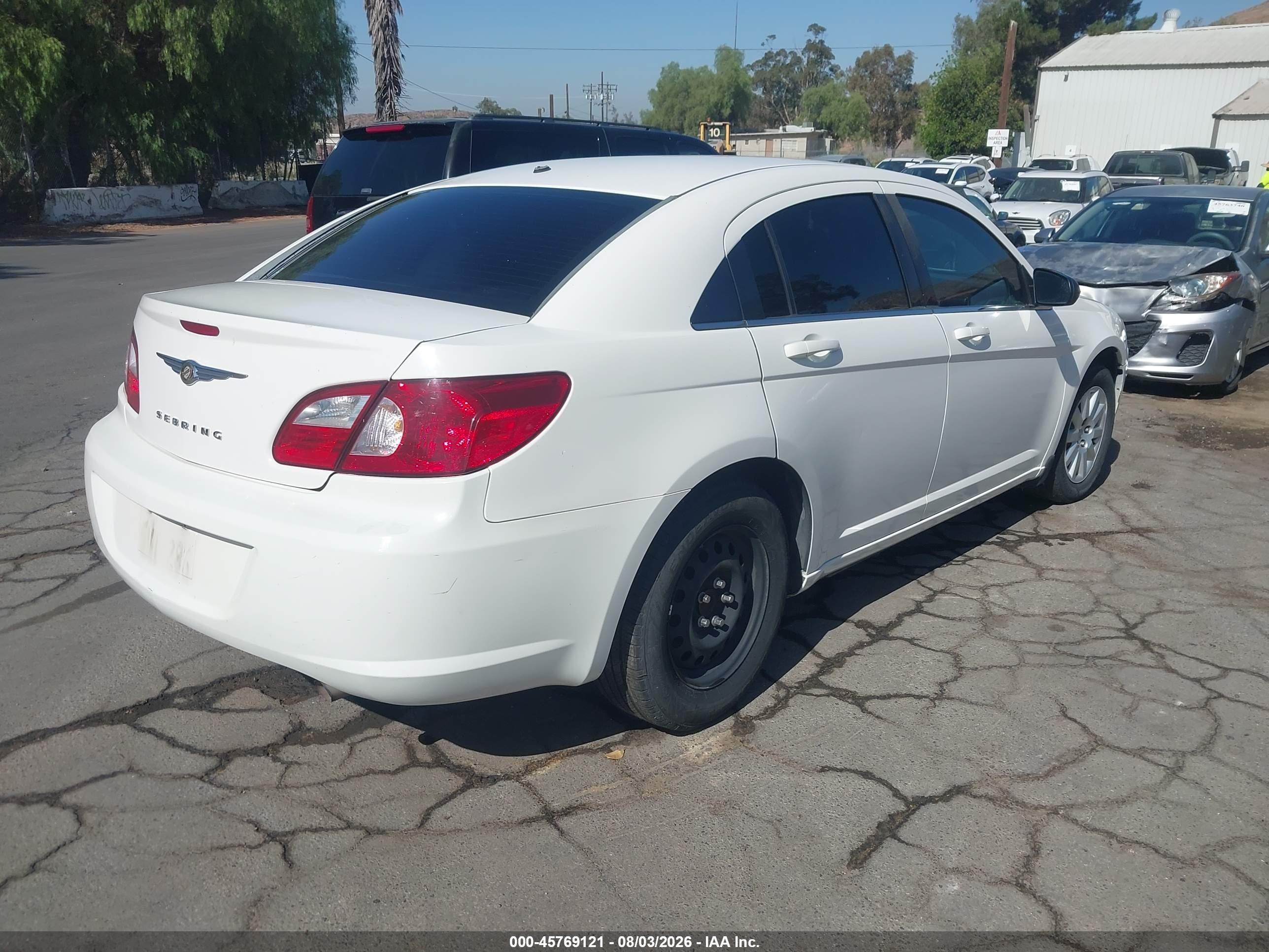 2007 Chrysler Sebring   White vin: 1C3LC46K07N609501