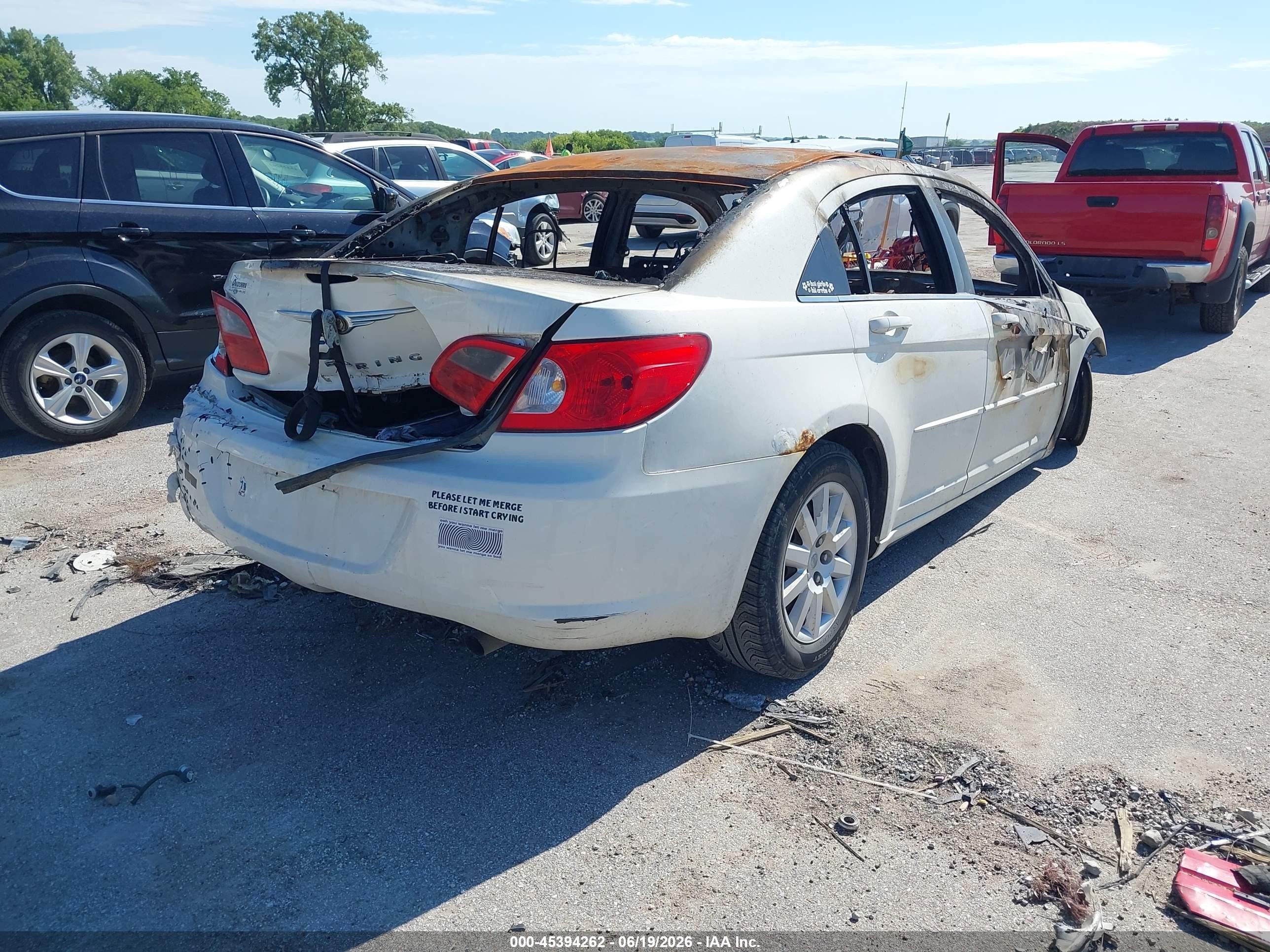 2008 Chrysler Sebring Lx White vin: 1C3LC46K18N186638