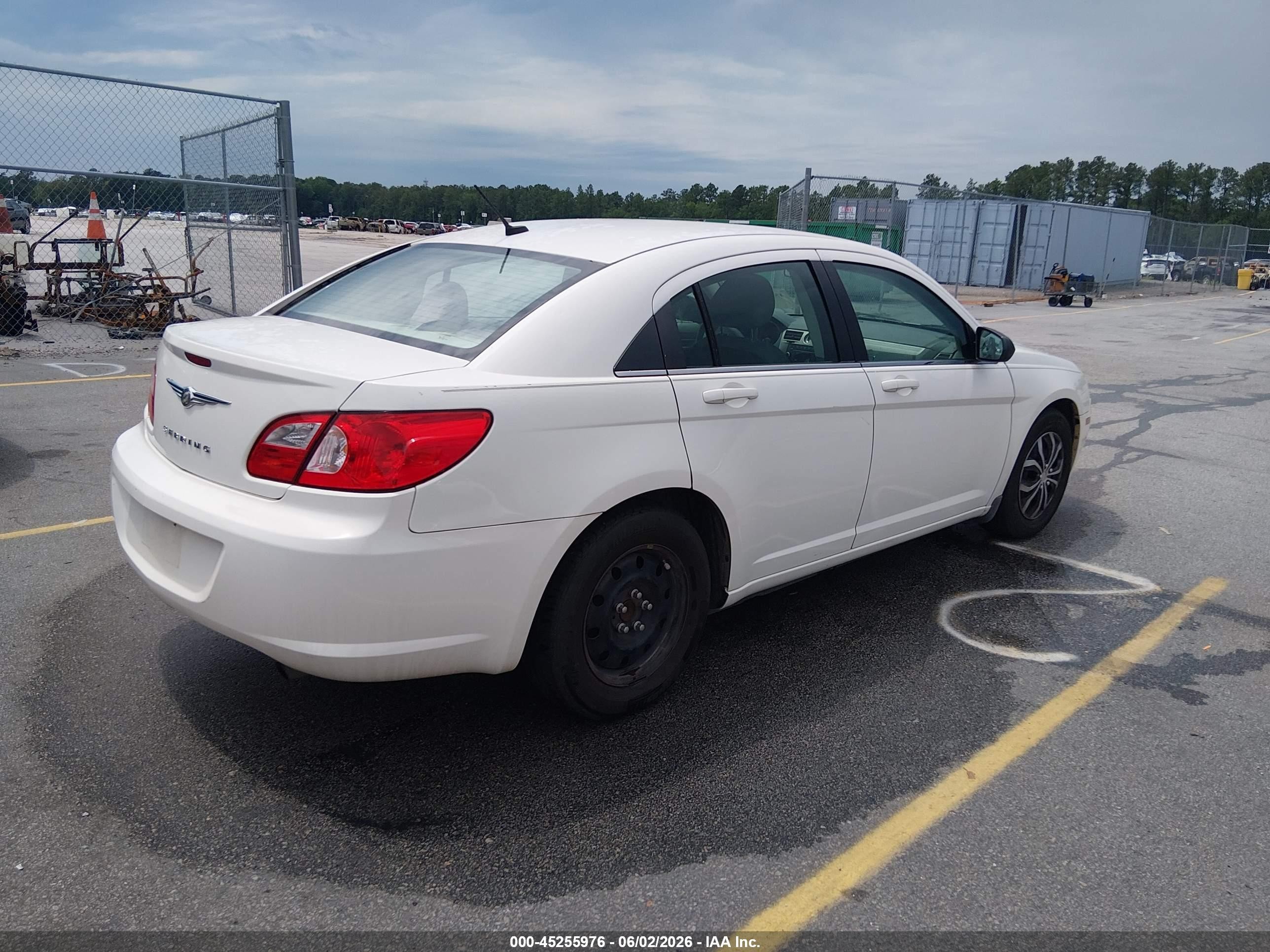2008 Chrysler Sebring Lx White vin: 1C3LC46K18N254646