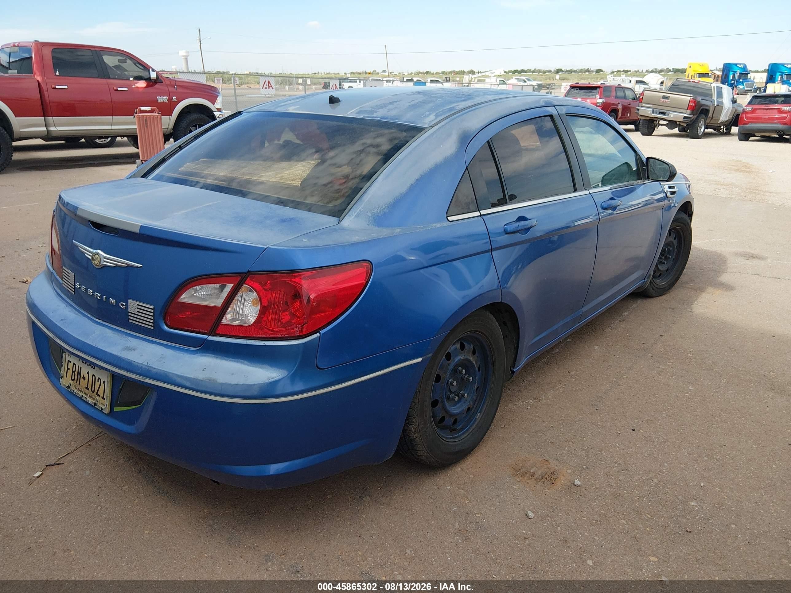 2007 Chrysler Sebring   Blue vin: 1C3LC46K27N601853