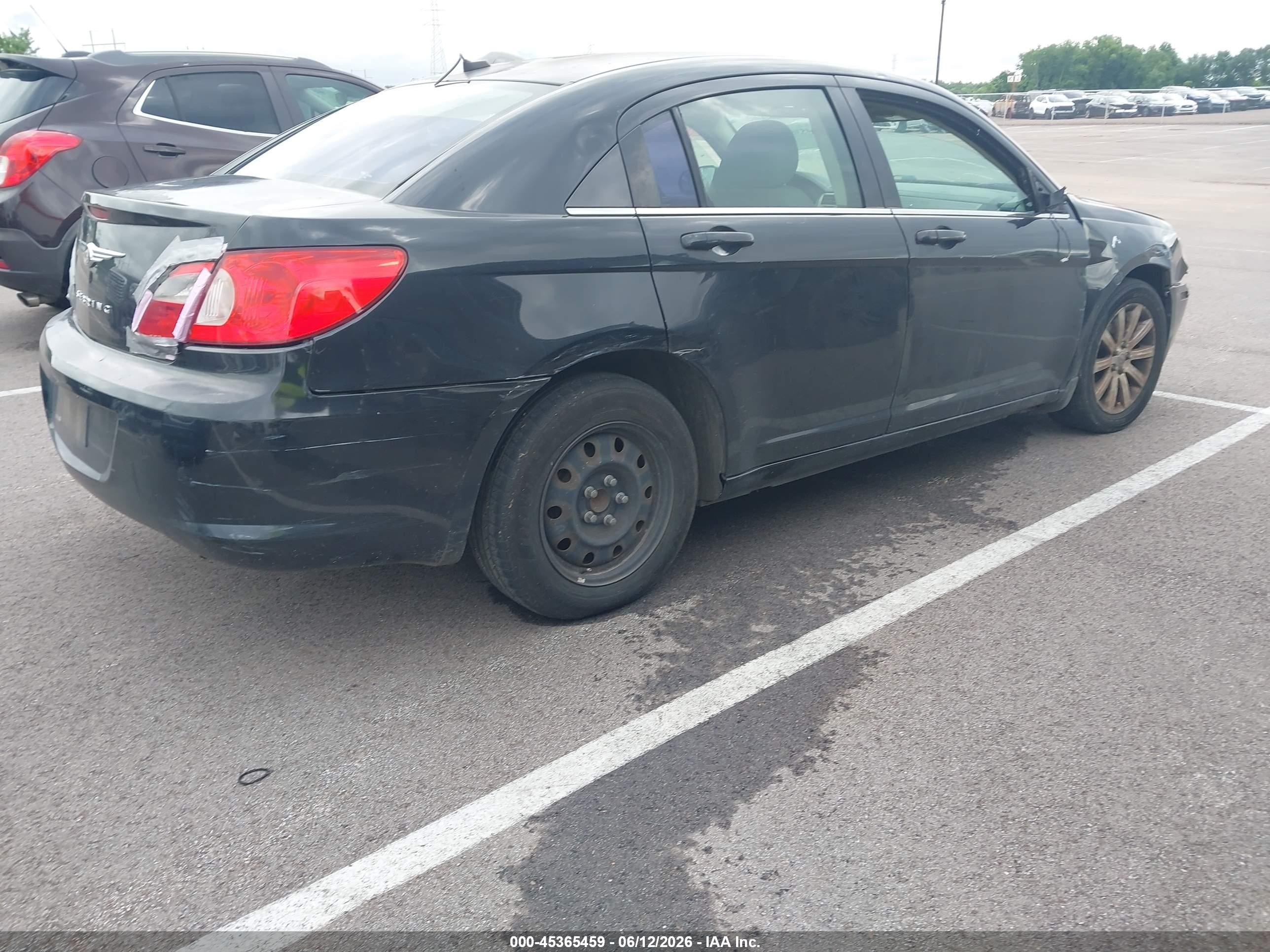 2008 Chrysler Sebring Lx Black vin: 1C3LC46K28N287607