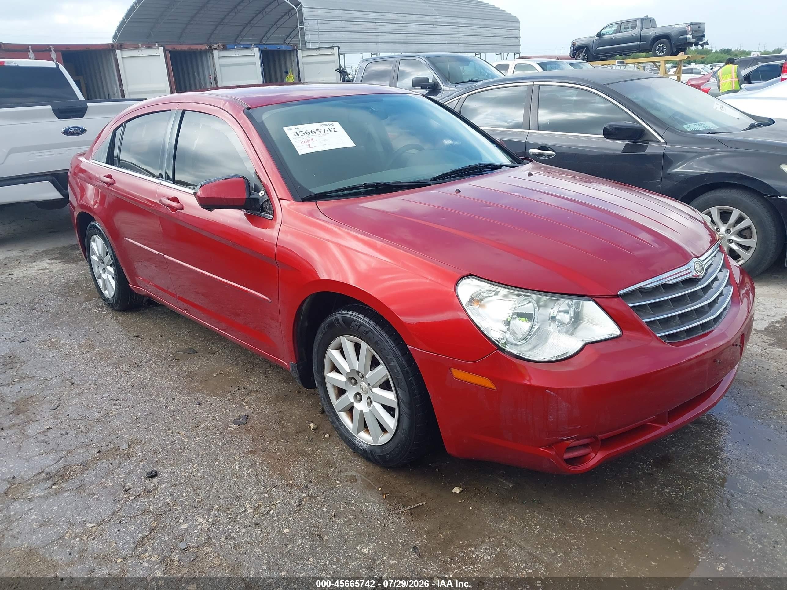 2007 Chrysler Sebring   Red vin: 1C3LC46K47N556396