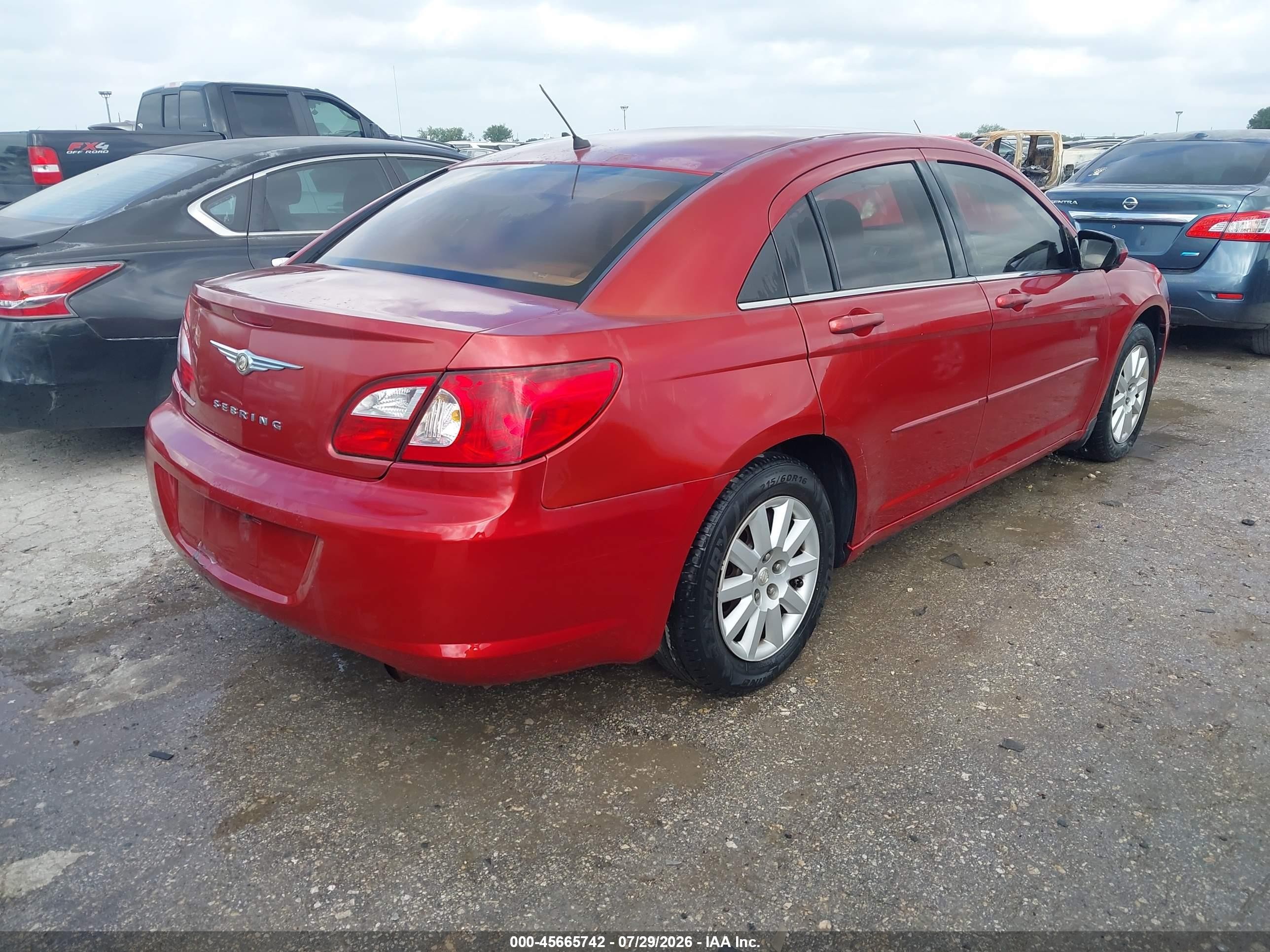 2007 Chrysler Sebring   Red vin: 1C3LC46K47N556396