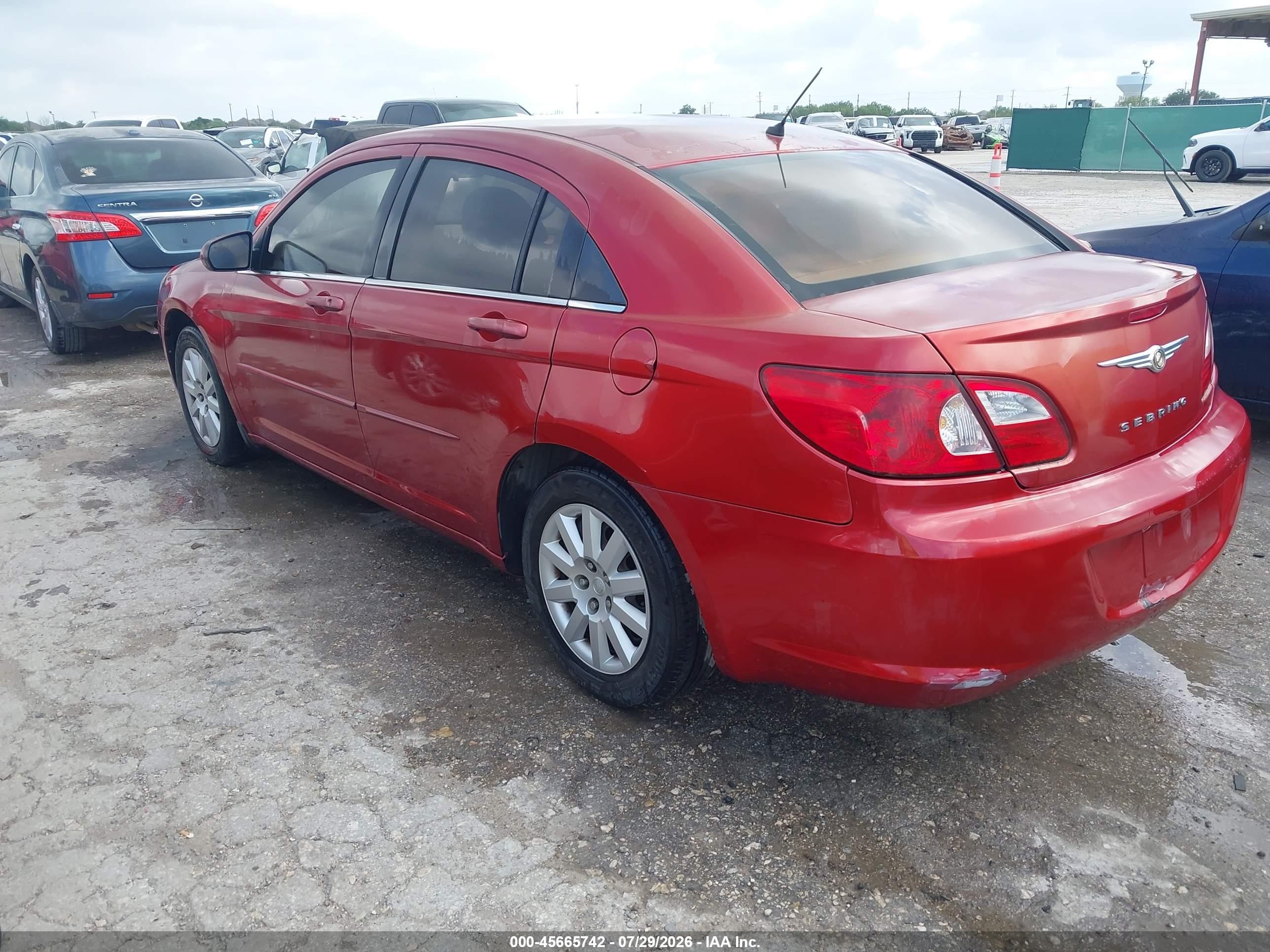2007 Chrysler Sebring   Red vin: 1C3LC46K47N556396