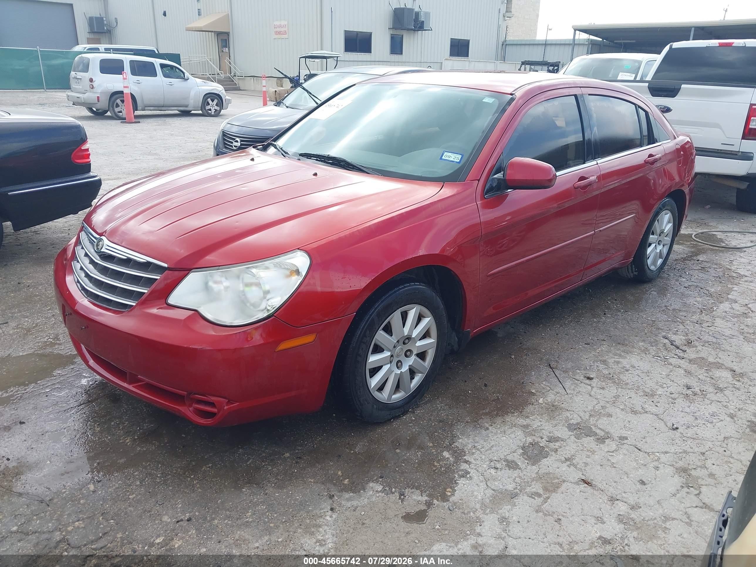 2007 Chrysler Sebring   Red vin: 1C3LC46K47N556396