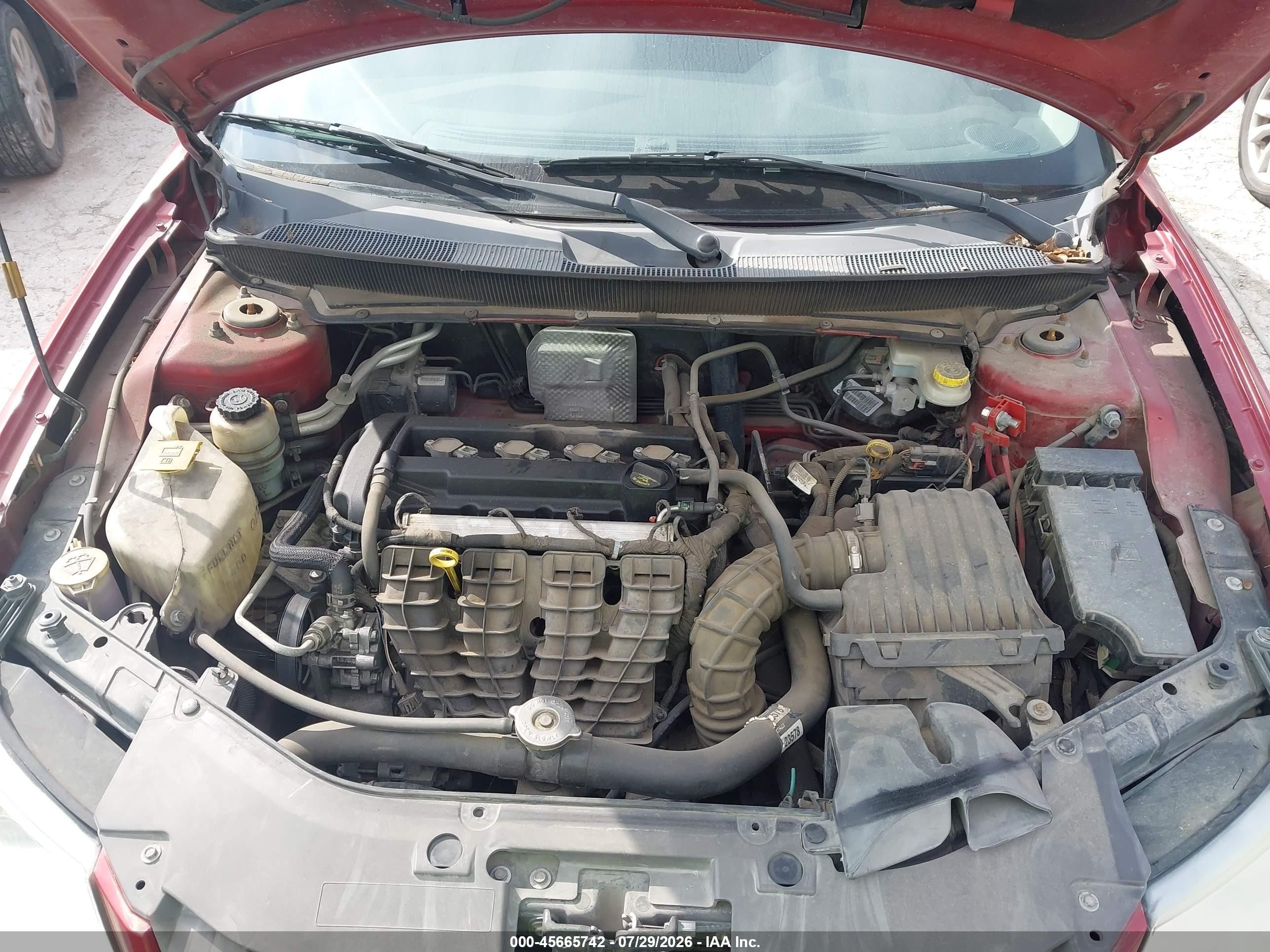 2007 Chrysler Sebring   Red vin: 1C3LC46K47N556396
