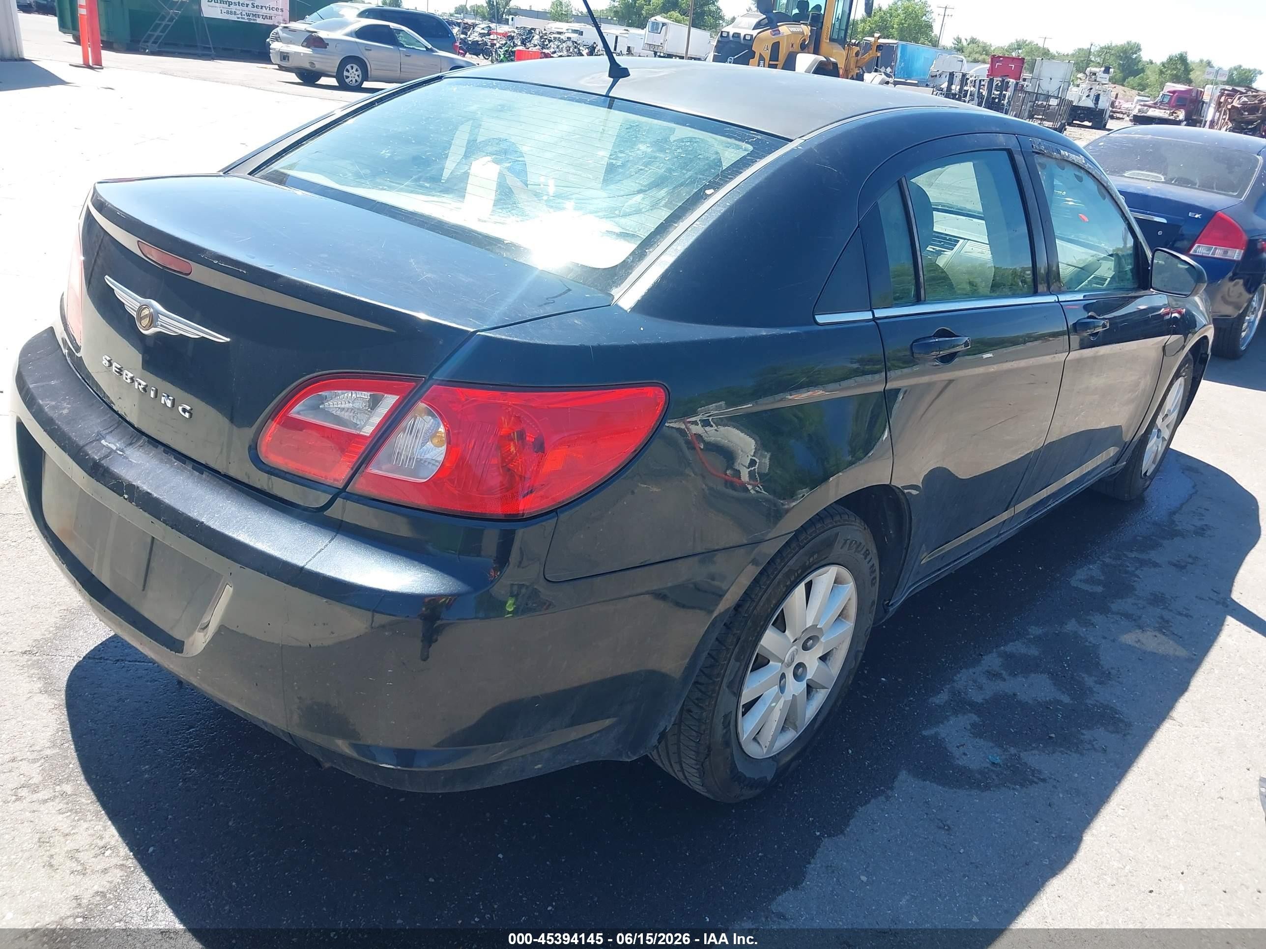 2007 Chrysler Sebring   Black vin: 1C3LC46K47N676666