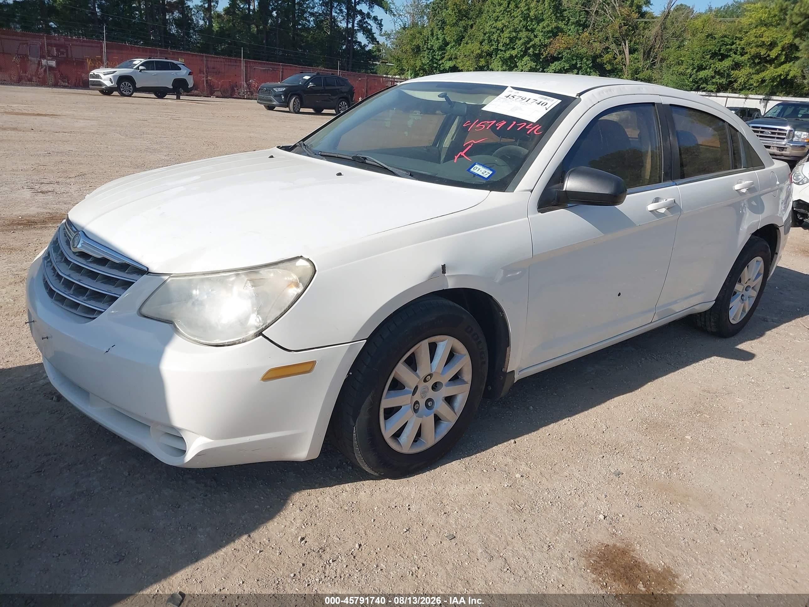 2008 Chrysler Sebring Lx White vin: 1C3LC46K78N188765