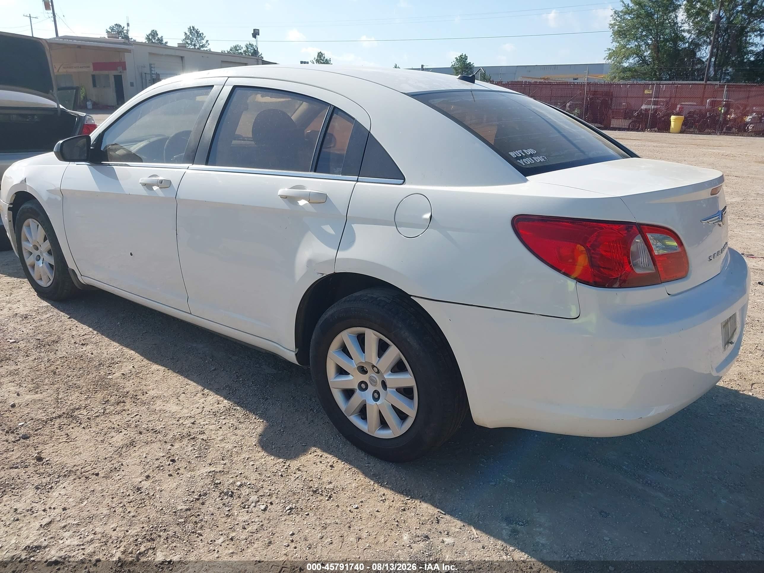 2008 Chrysler Sebring Lx White vin: 1C3LC46K78N188765