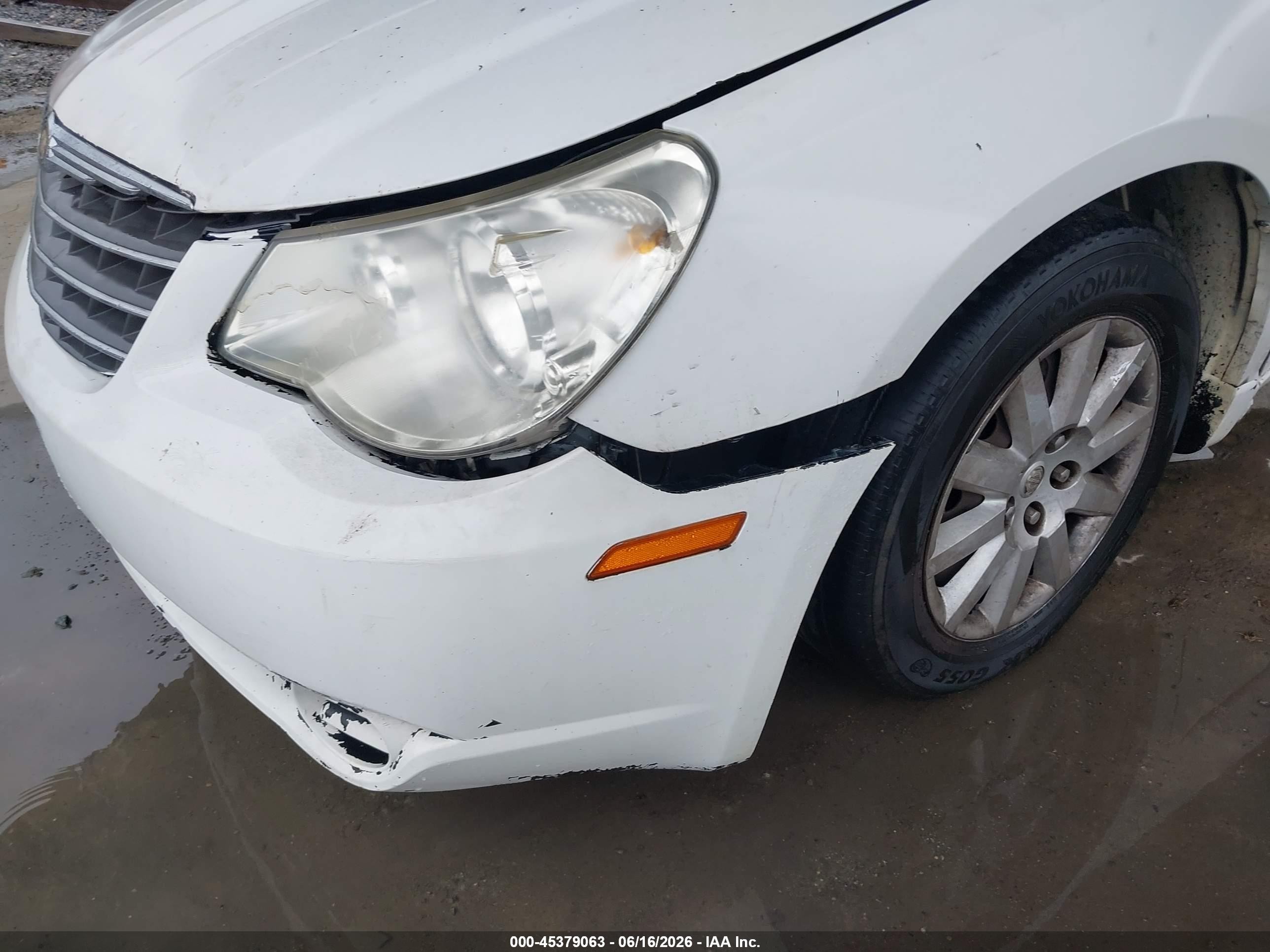 2008 Chrysler Sebring Lx White vin: 1C3LC46K78N204866