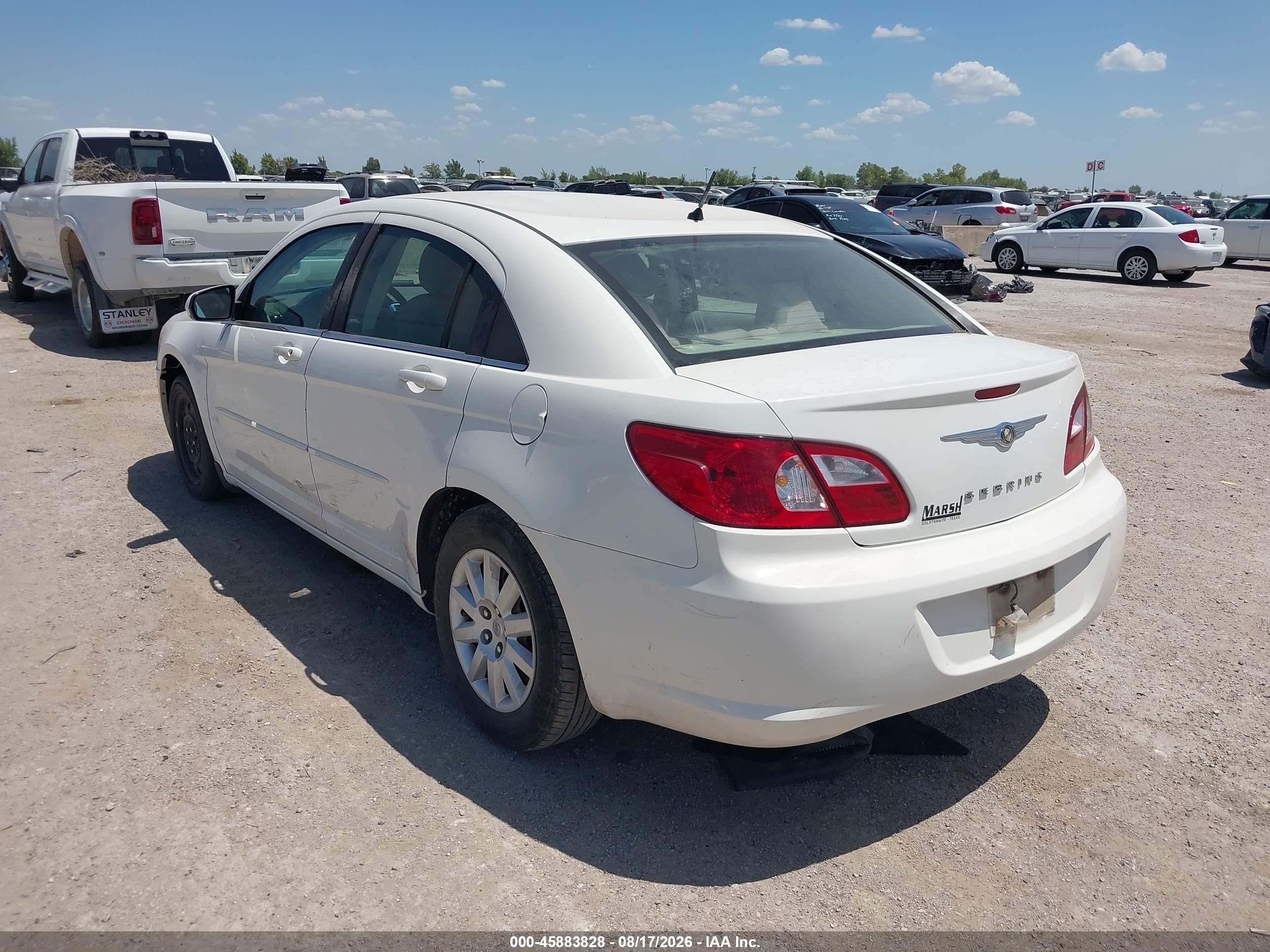 2007 Chrysler Sebring White vin: 1C3LC46K97N558063