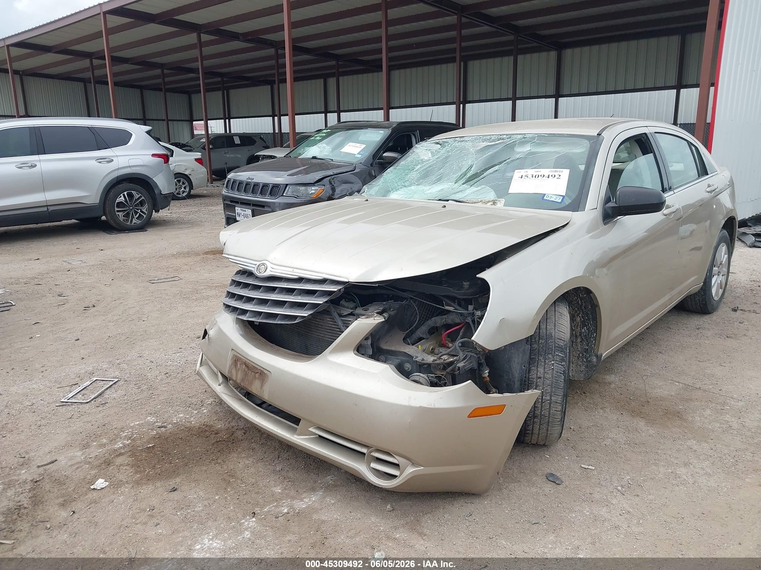 2007 Chrysler Sebring   Gold vin: 1C3LC46K97N678560