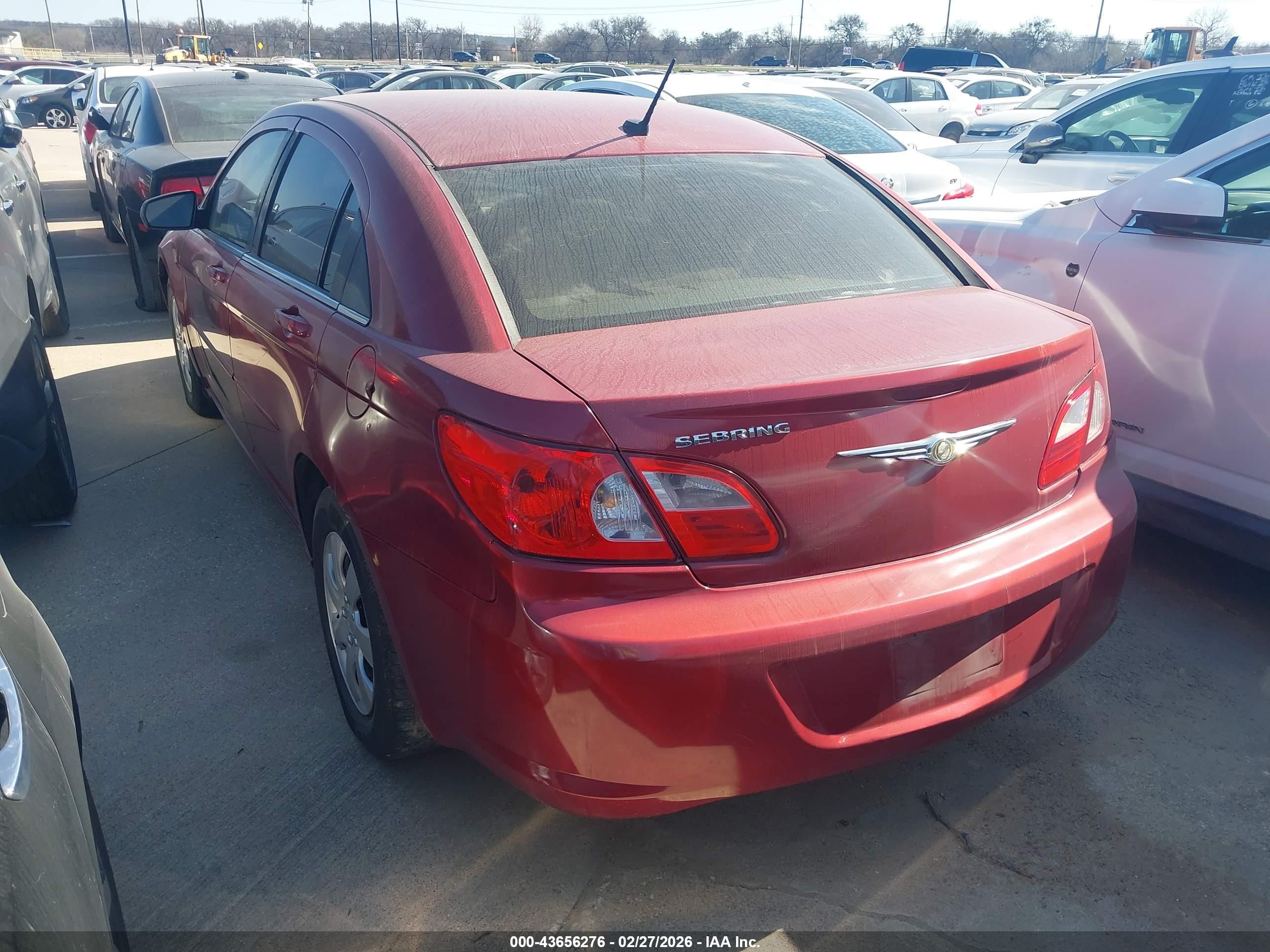2008 Chrysler Sebring Lx Red vin: 1C3LC46K98N188282