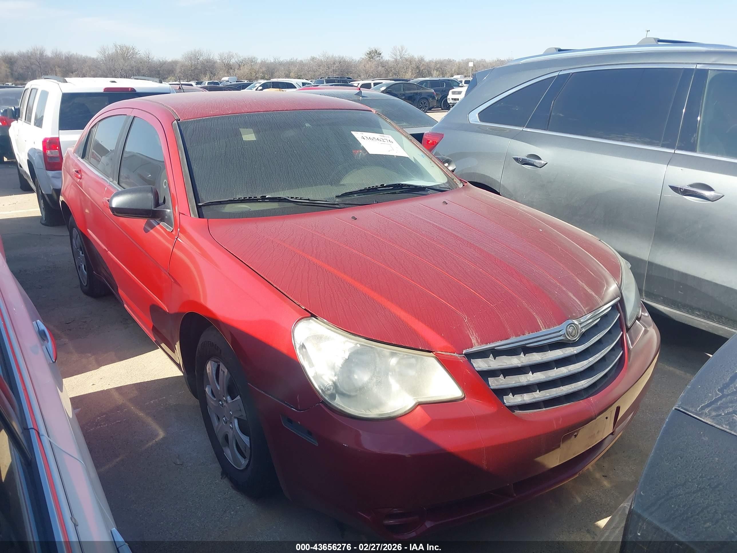 2008 Chrysler Sebring Lx Red vin: 1C3LC46K98N188282