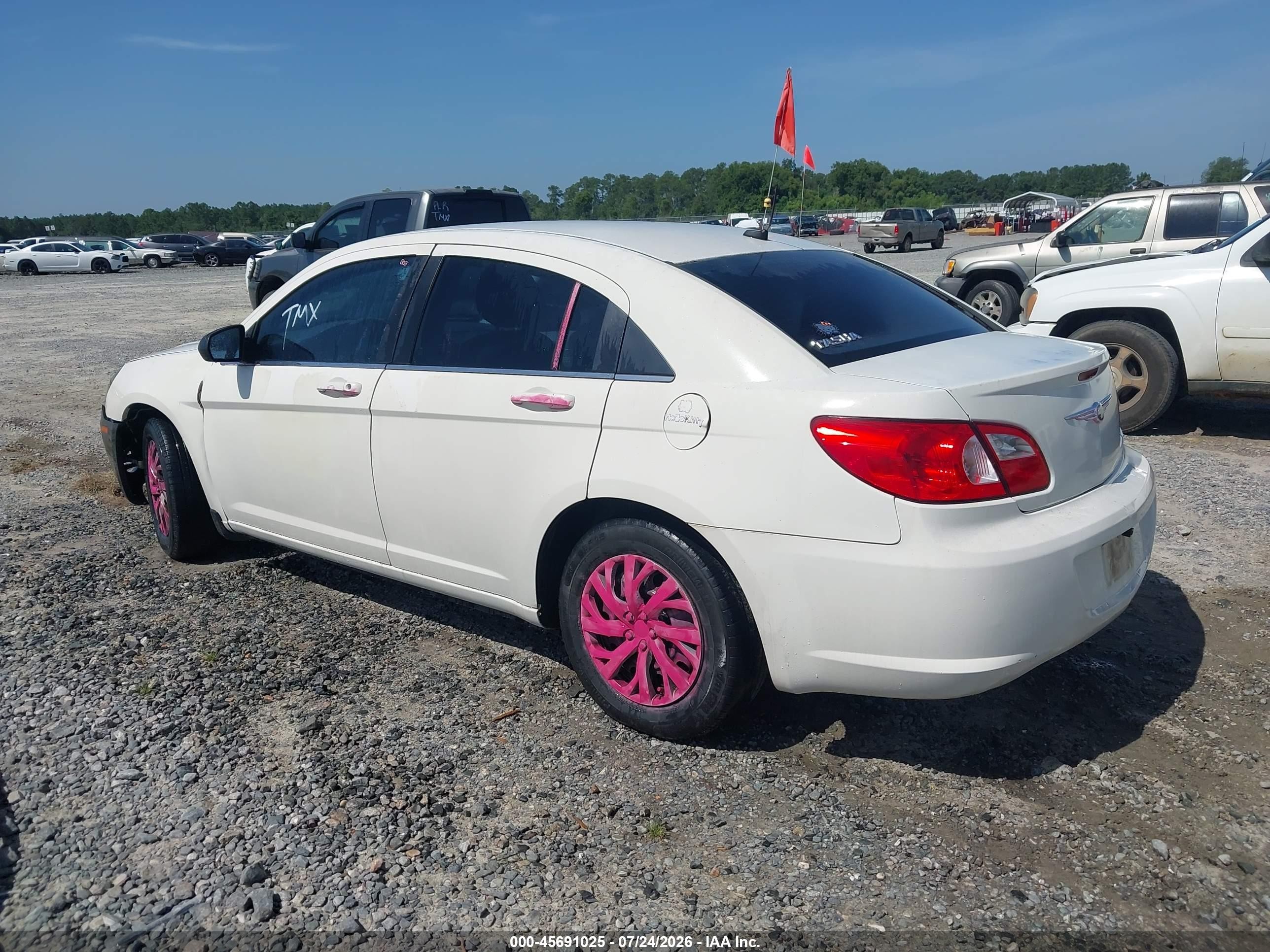 2008 Chrysler Sebring Lx White vin: 1C3LC46R08N178205