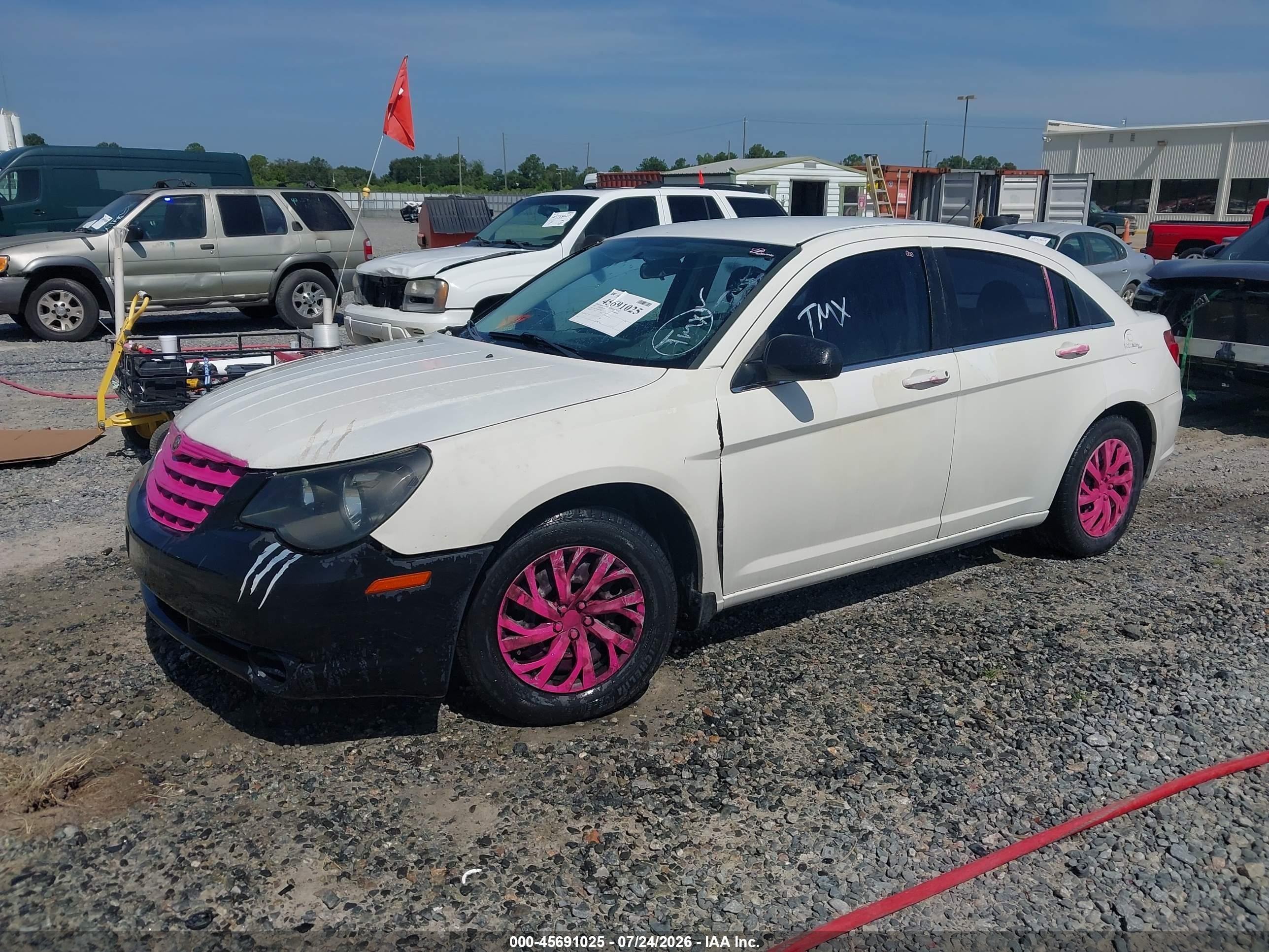 2008 Chrysler Sebring Lx White vin: 1C3LC46R08N178205