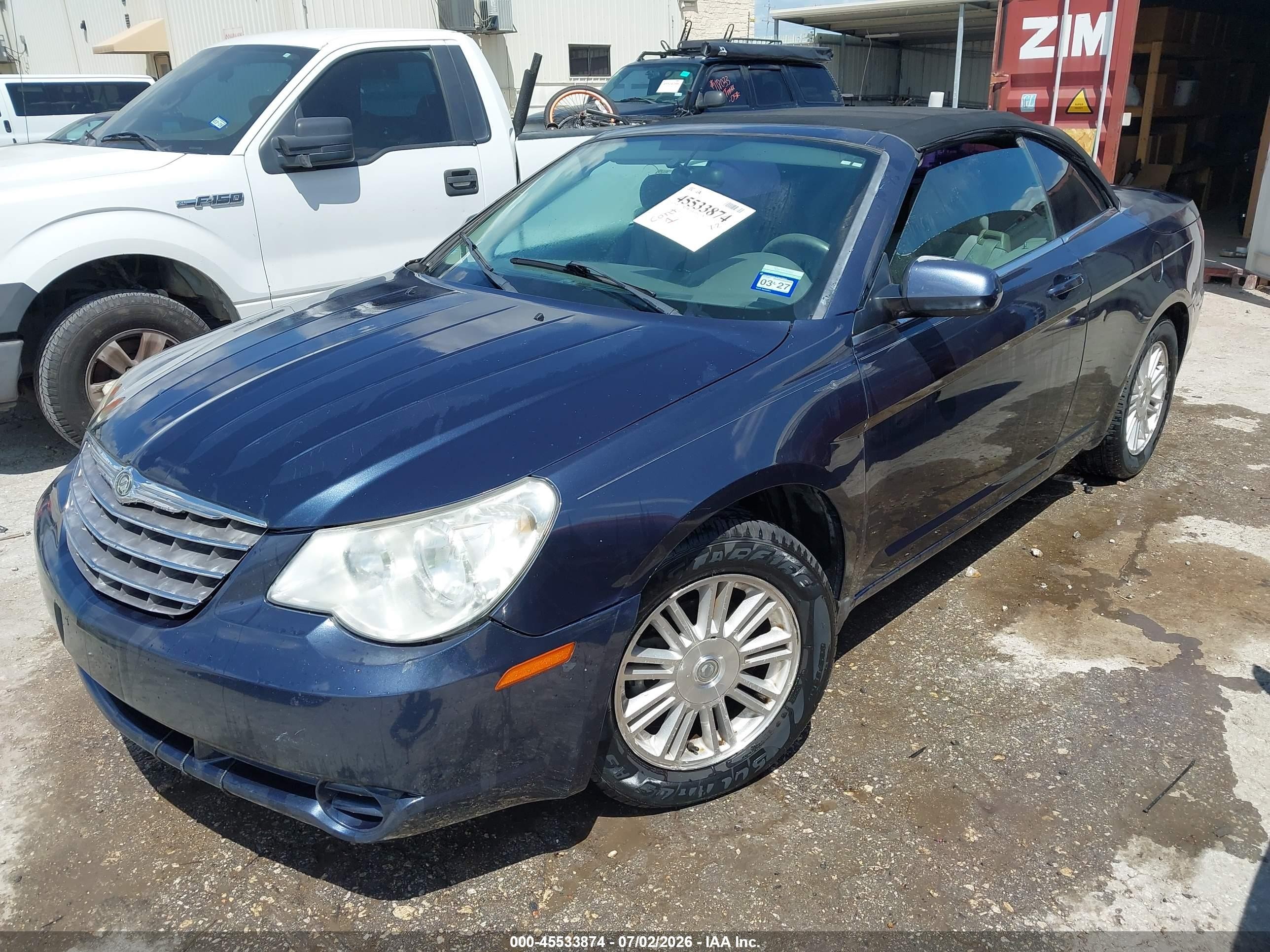 2008 Chrysler Sebring Touring Blue vin: 1C3LC55R08N248860