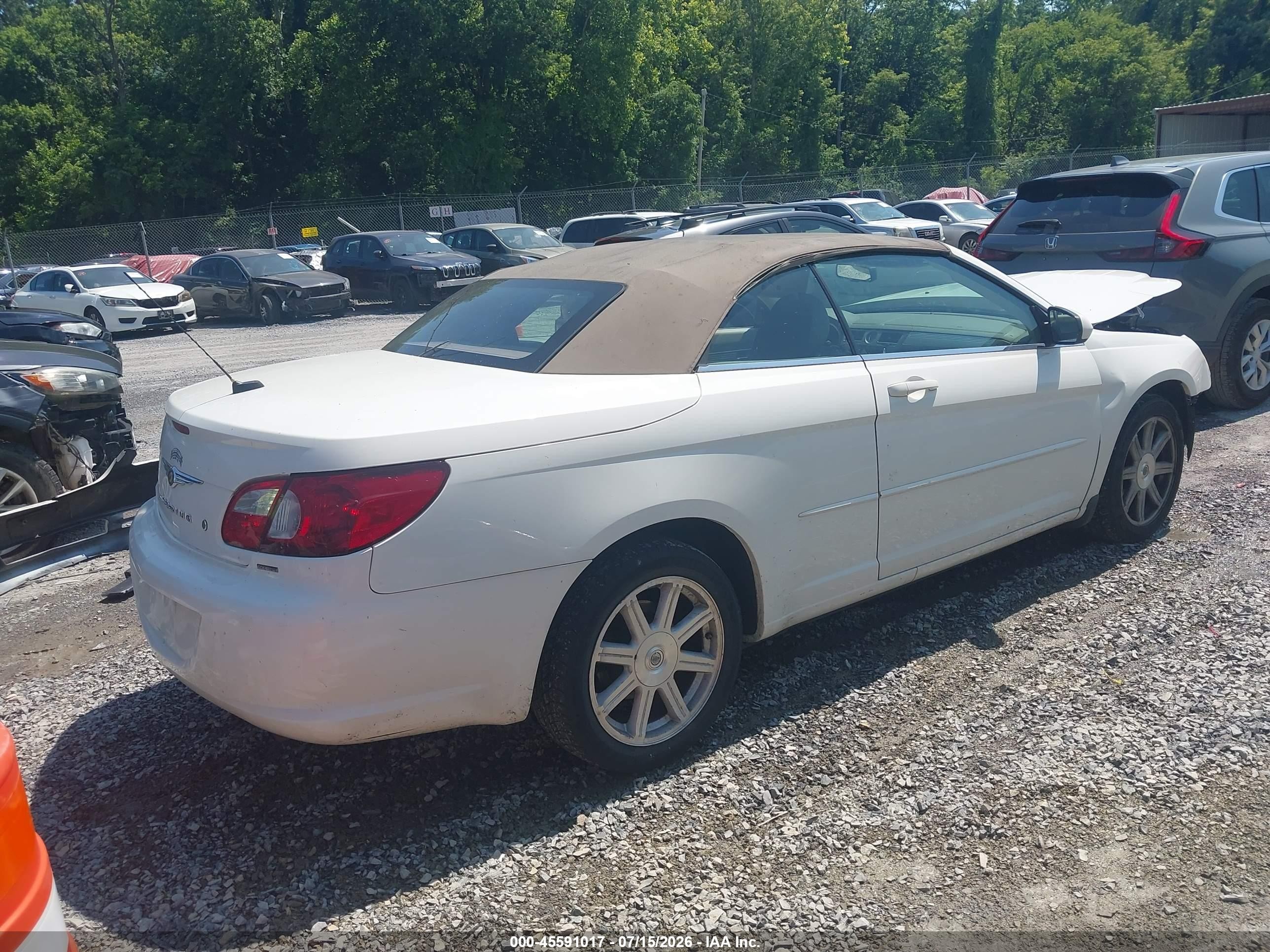 2008 Chrysler Sebring Touring Белый vin: 1C3LC55R08N640320