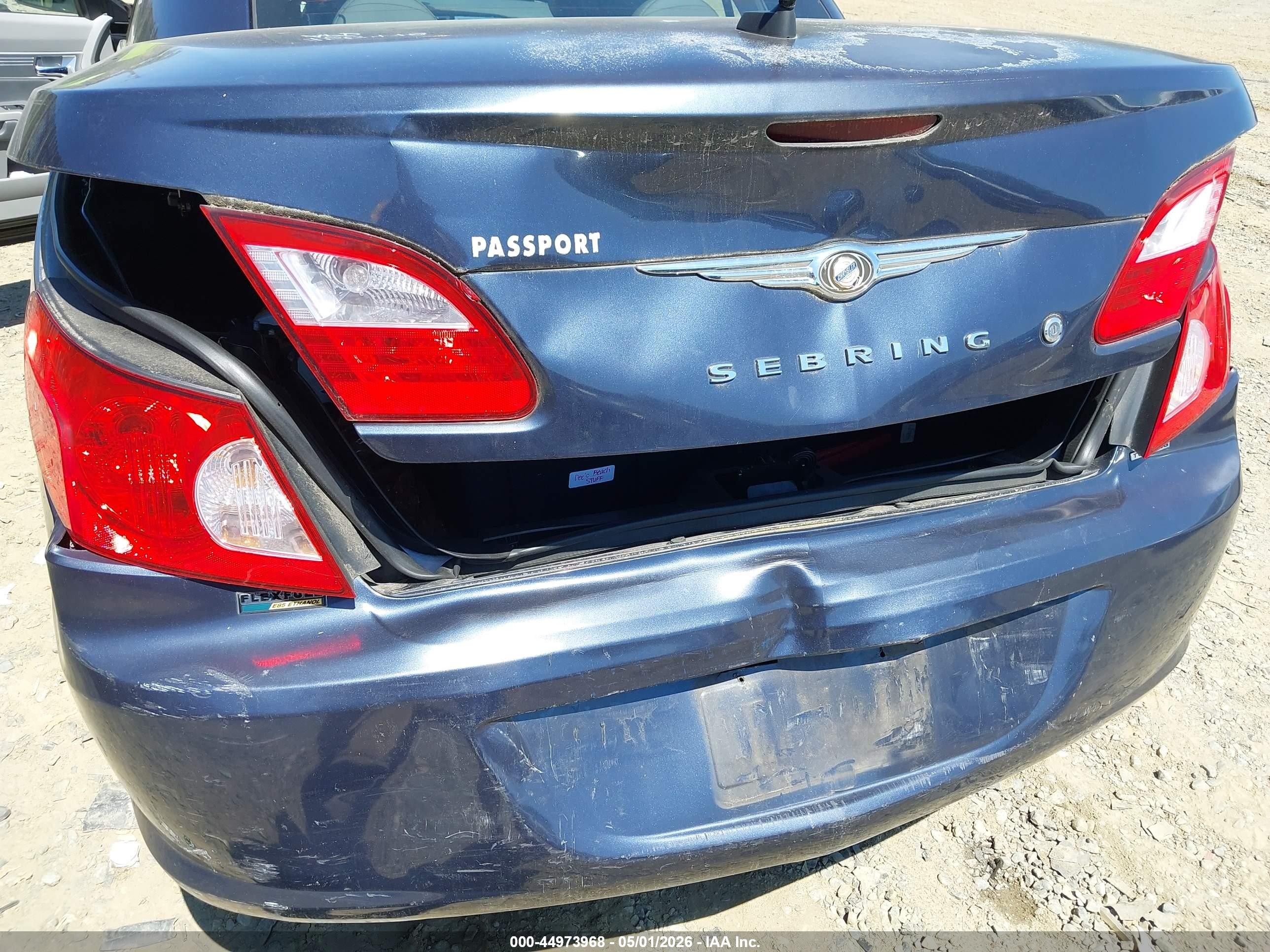 2008 Chrysler Sebring Touring Blue vin: 1C3LC55R18N180584