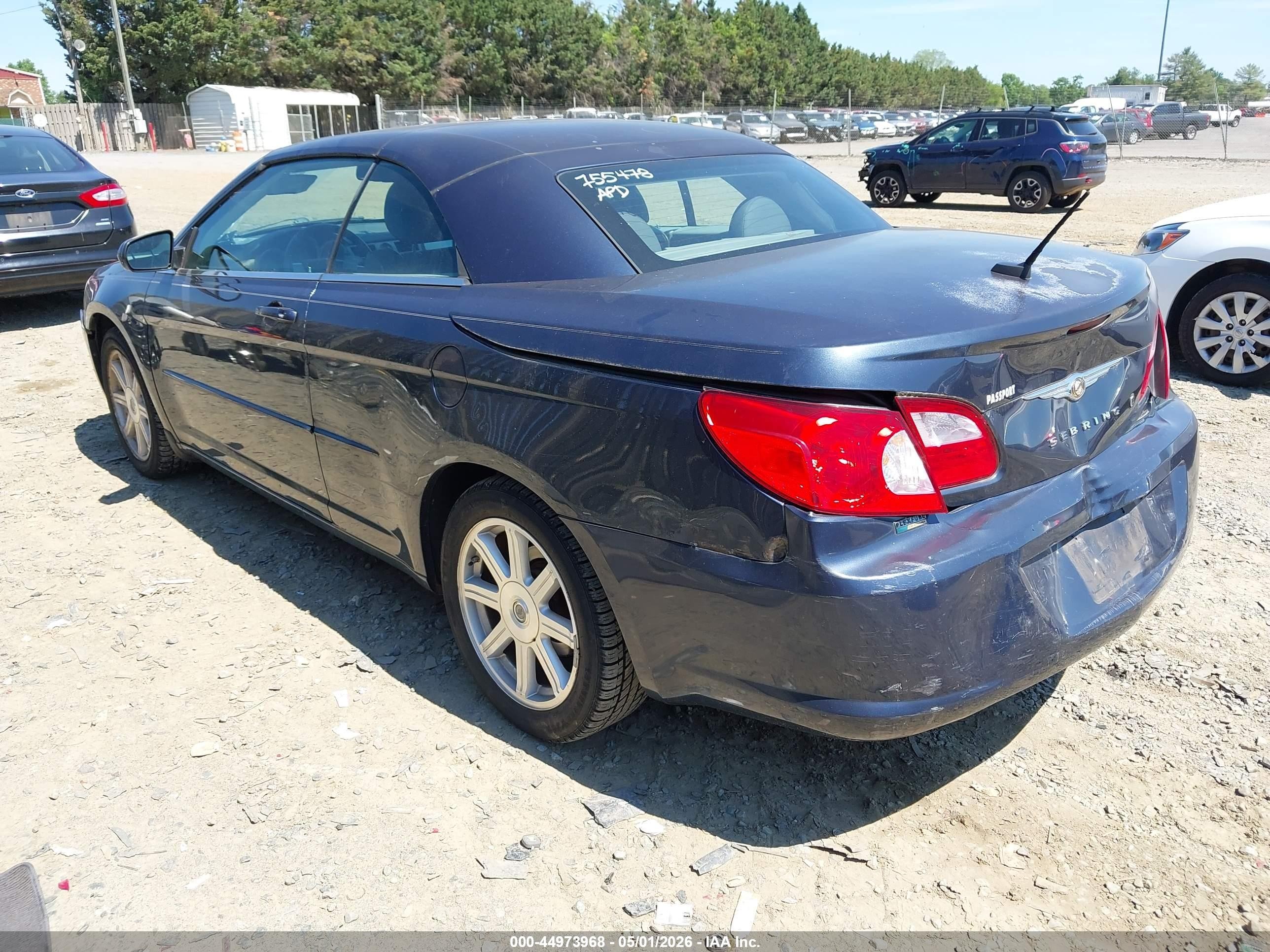 2008 Chrysler Sebring Touring Blue vin: 1C3LC55R18N180584