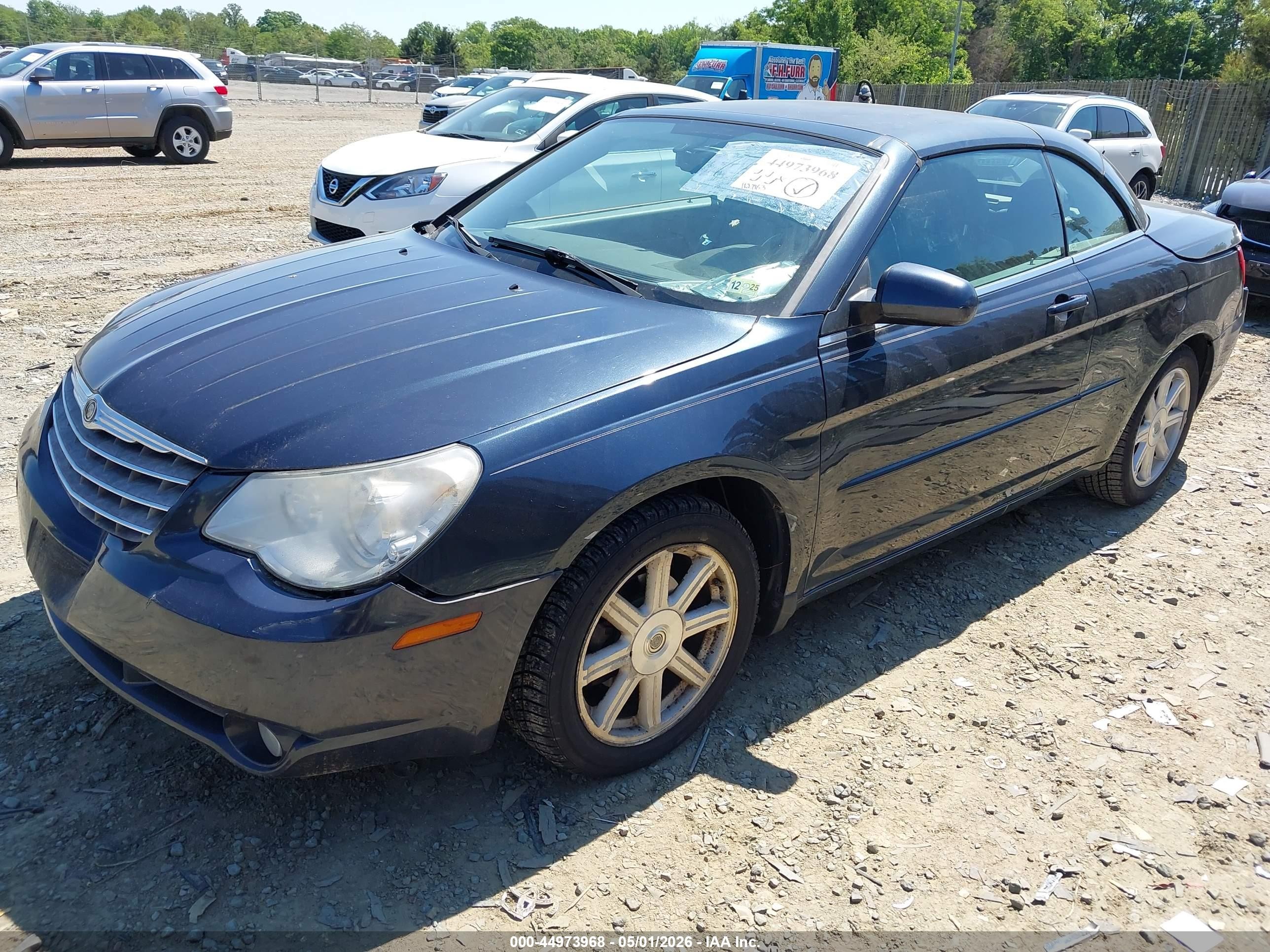 2008 Chrysler Sebring Touring Blue vin: 1C3LC55R18N180584
