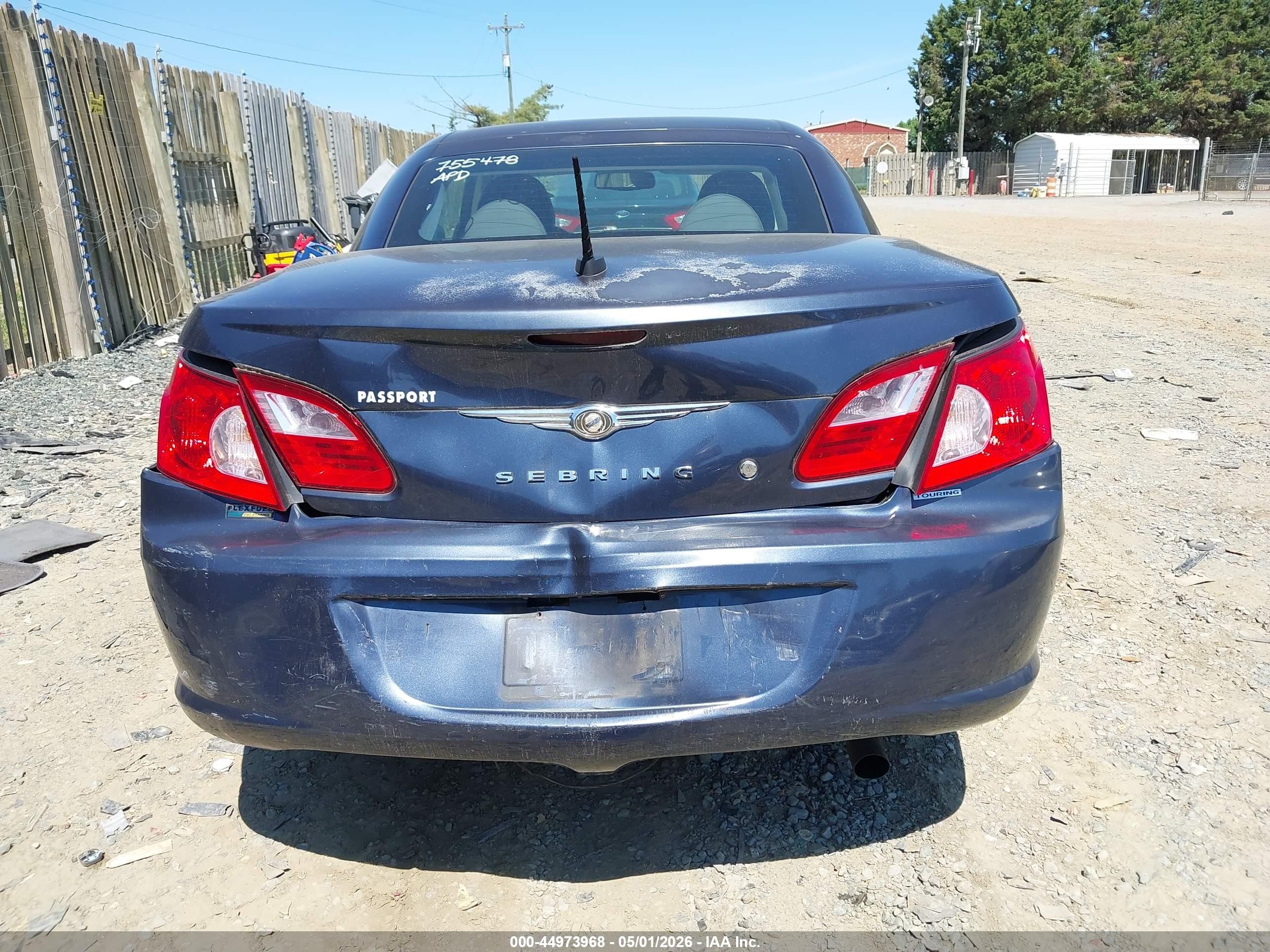 2008 Chrysler Sebring Touring Blue vin: 1C3LC55R18N180584