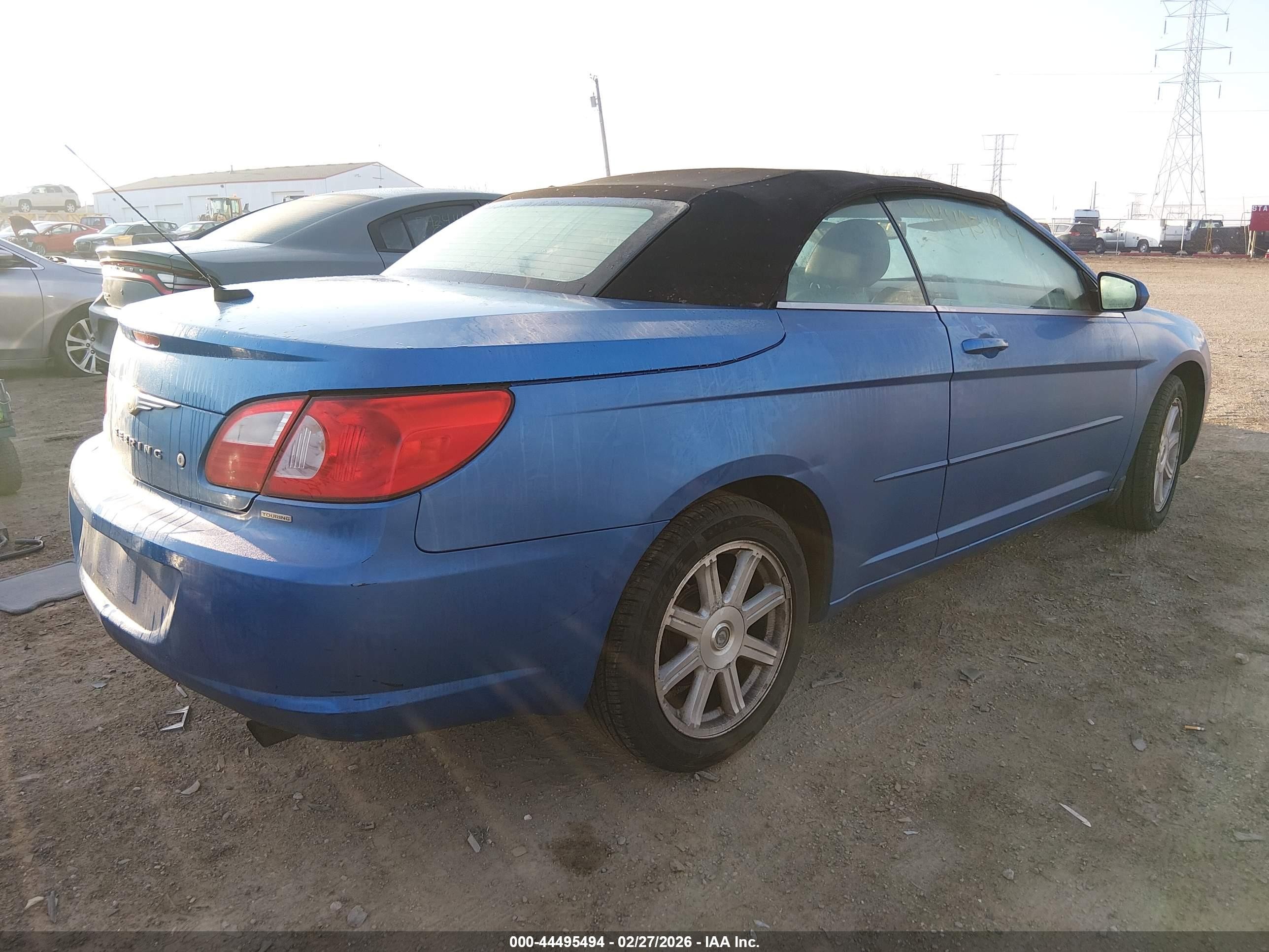 2008 Chrysler Sebring Touring Blue vin: 1C3LC55R28N222387