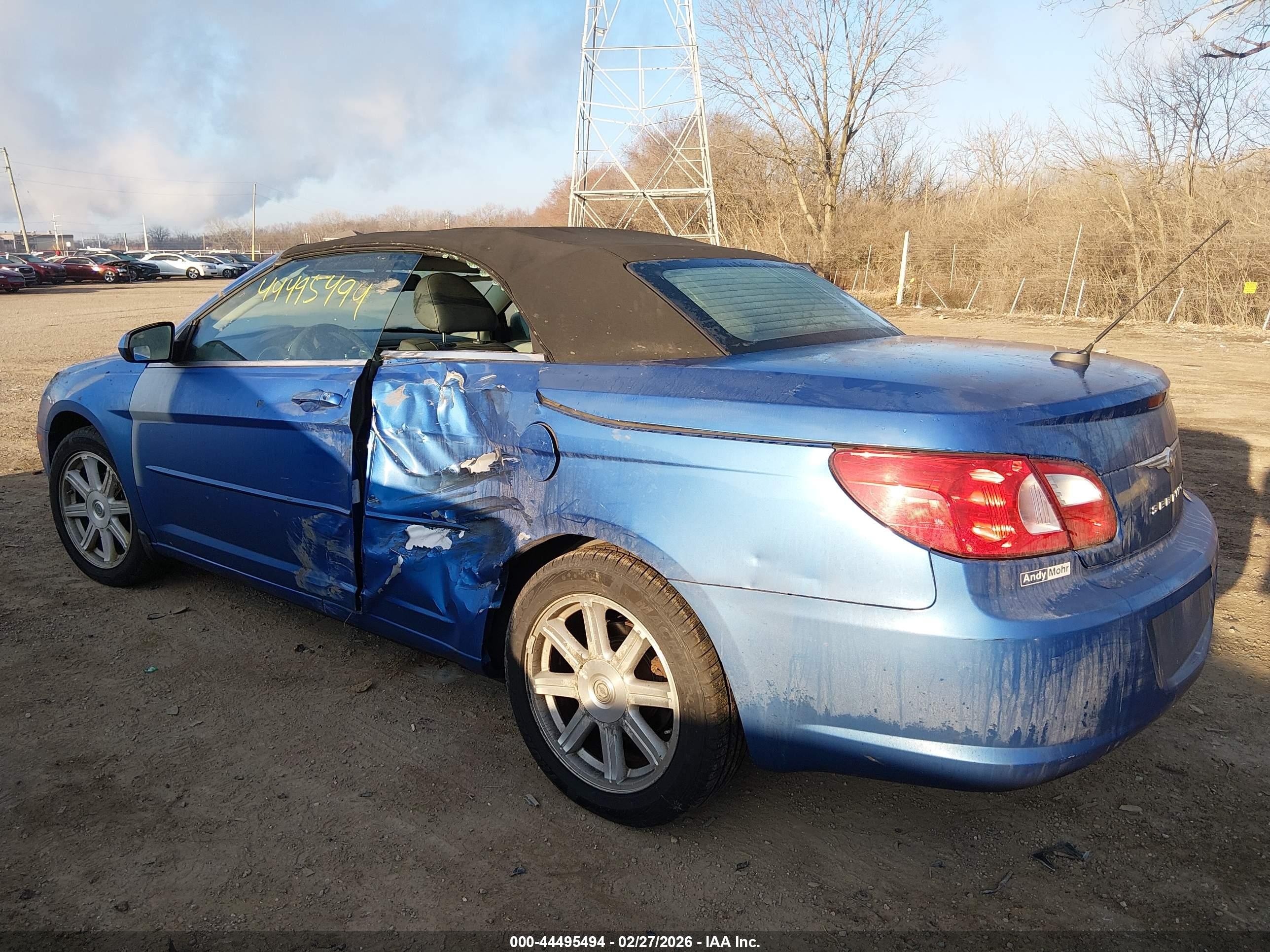 2008 Chrysler Sebring Touring Blue vin: 1C3LC55R28N222387