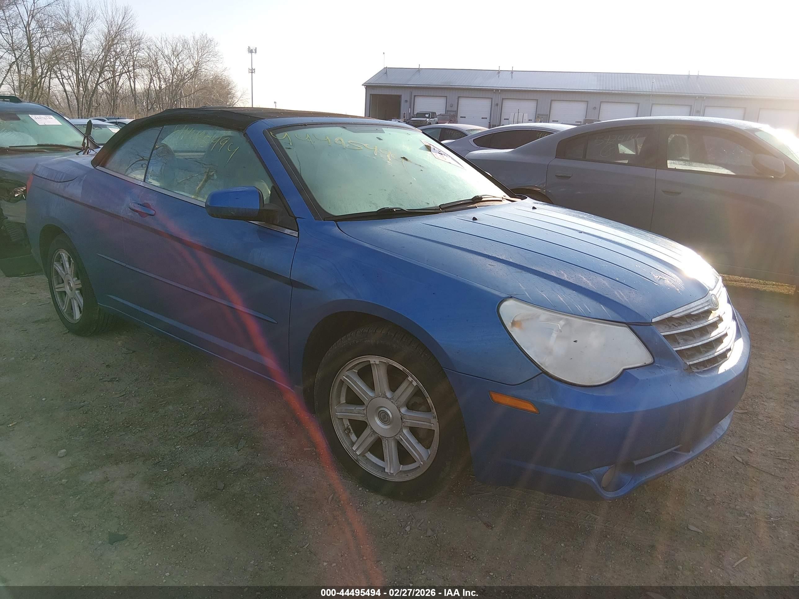 2008 Chrysler Sebring Touring Blue vin: 1C3LC55R28N222387