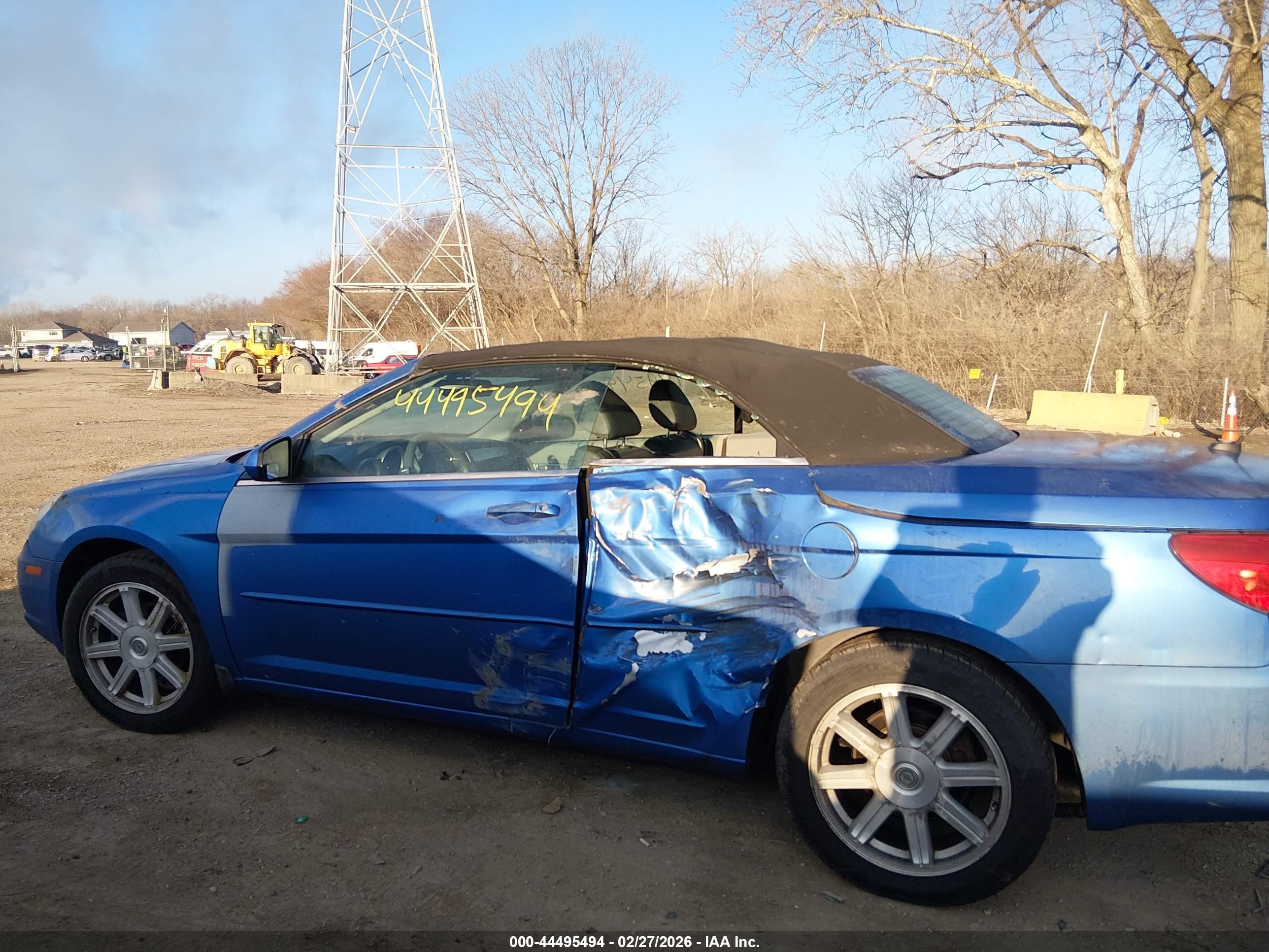 2008 Chrysler Sebring Touring Blue vin: 1C3LC55R28N222387