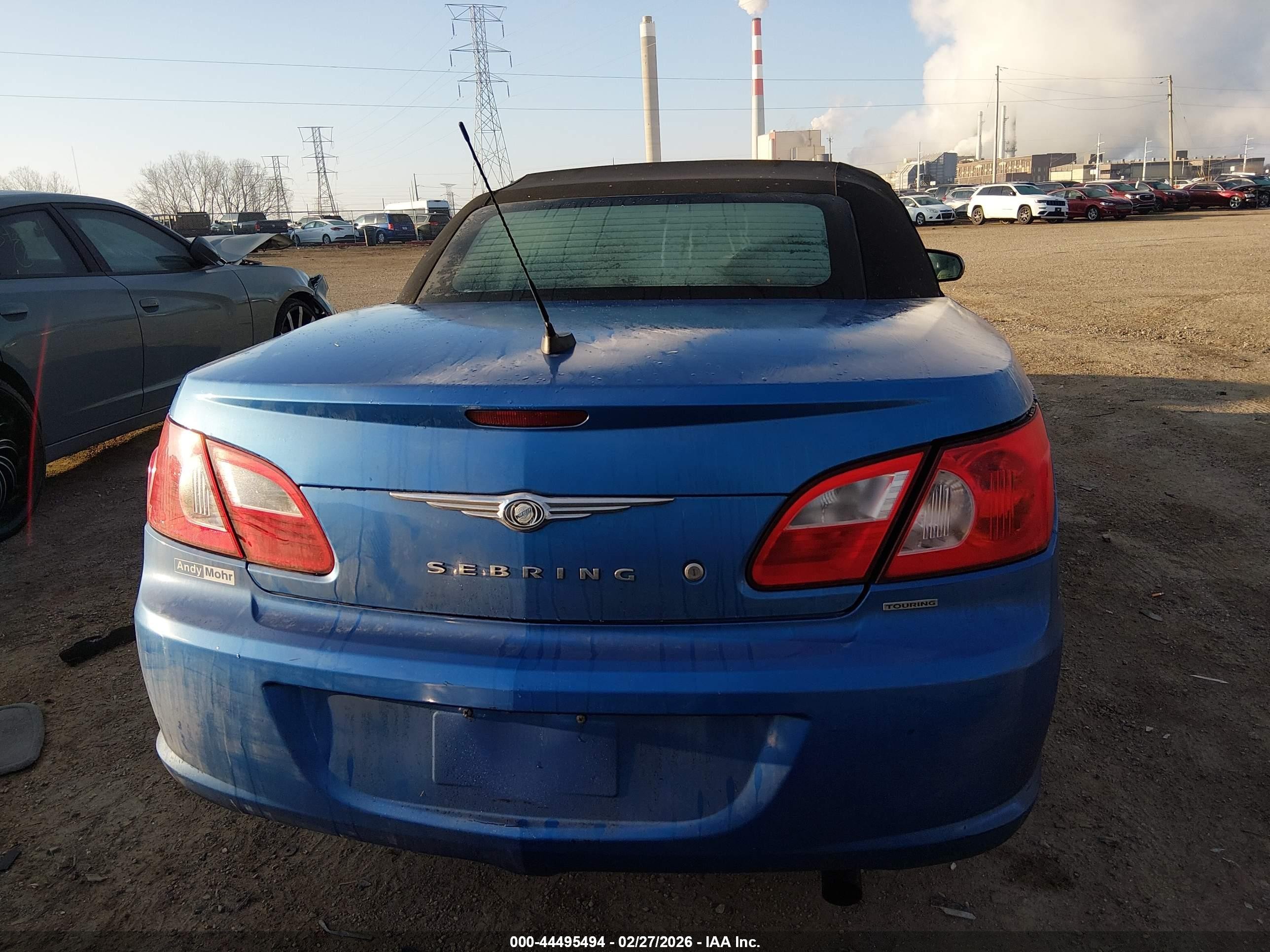 2008 Chrysler Sebring Touring Blue vin: 1C3LC55R28N222387