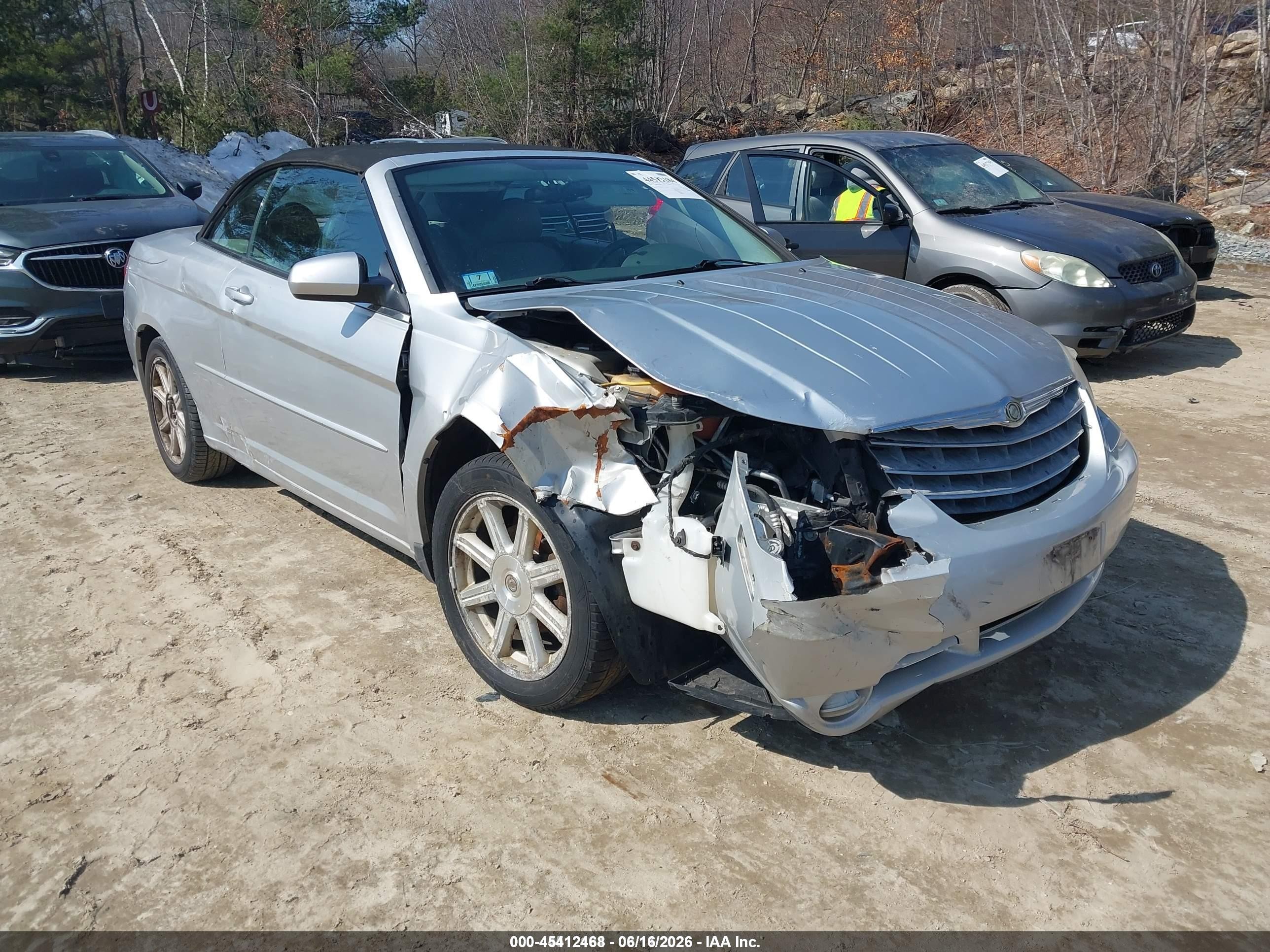 2008 Chrysler Sebring Touring Gray vin: 1C3LC55R28N223393