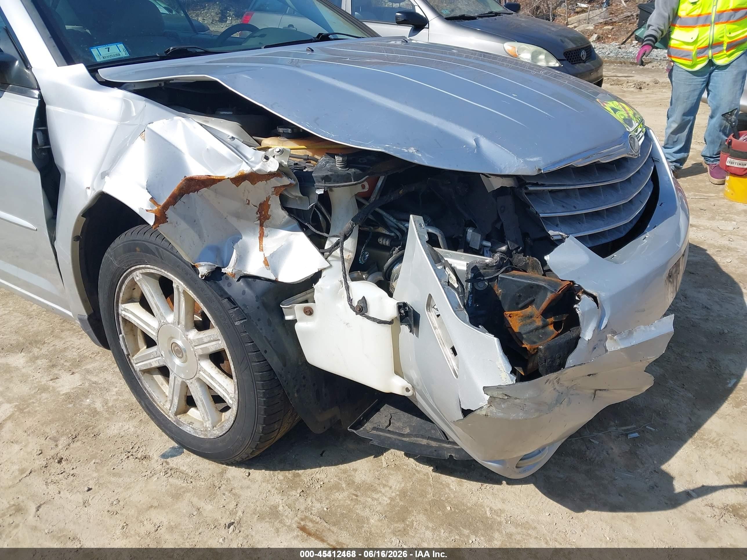 2008 Chrysler Sebring Touring Gray vin: 1C3LC55R28N223393