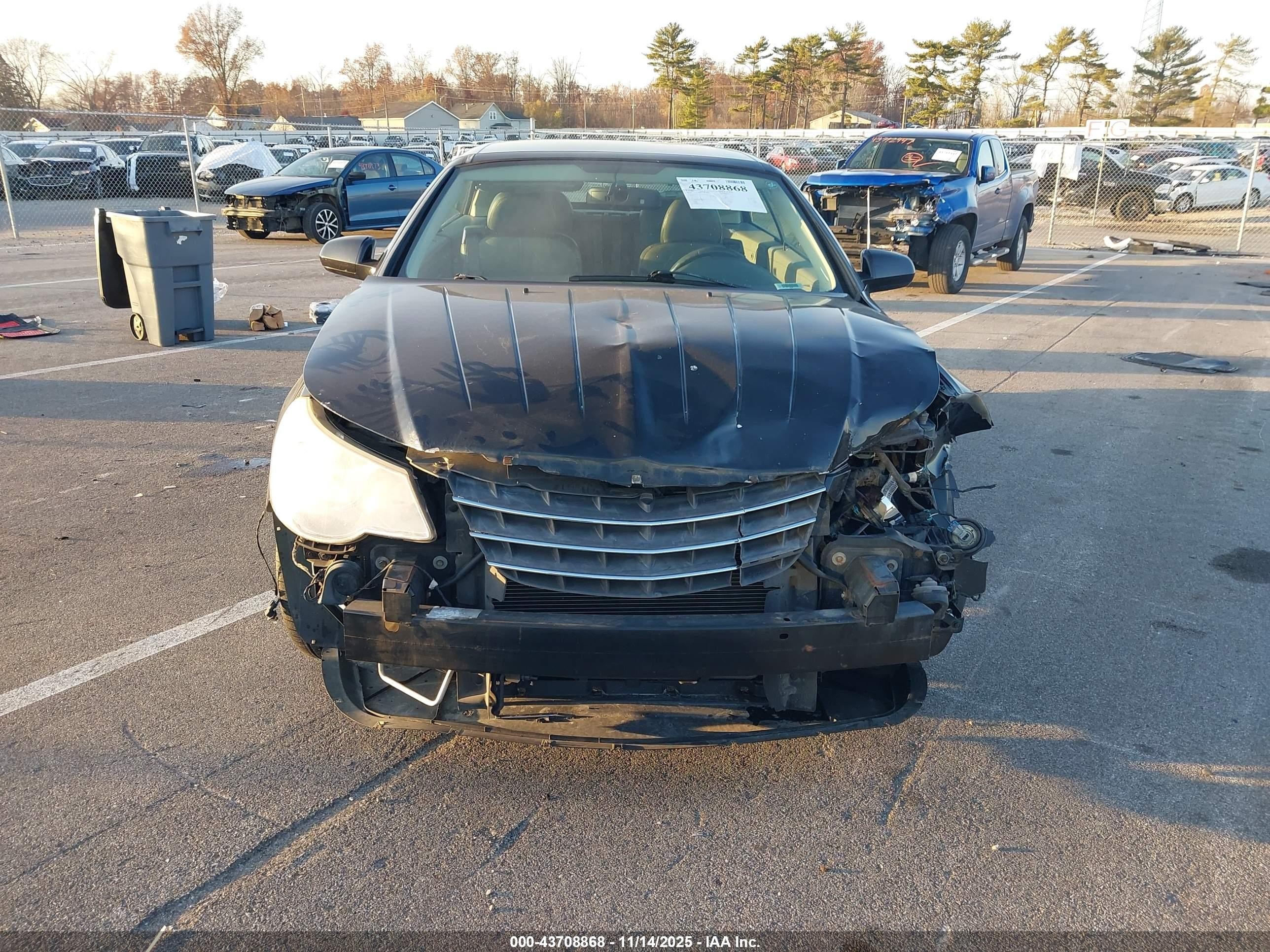 2008 Chrysler Sebring Touring Black vin: 1C3LC55R28N640321